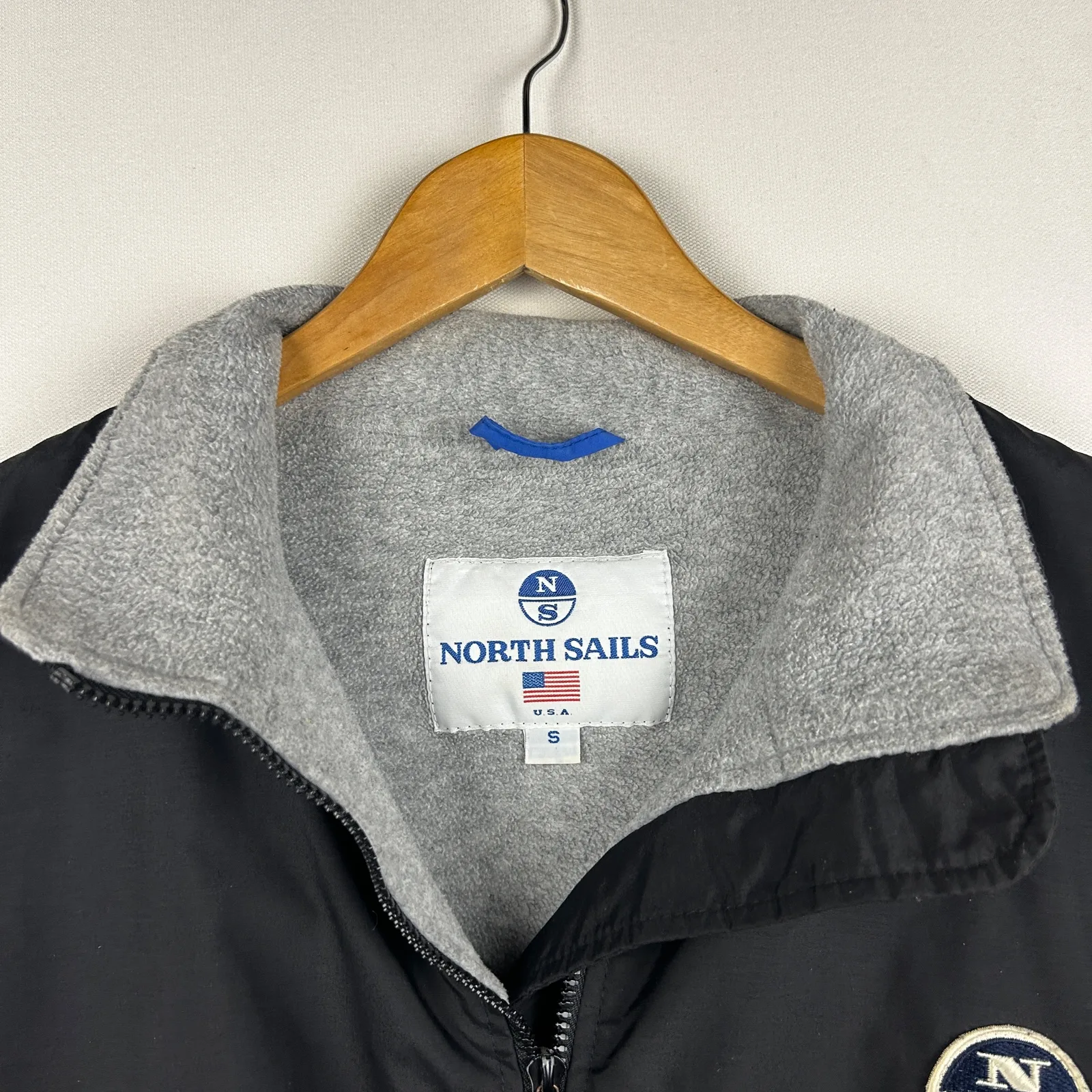 North Sails — Giubbotto impermeabile con fodera in pile grigio — 2