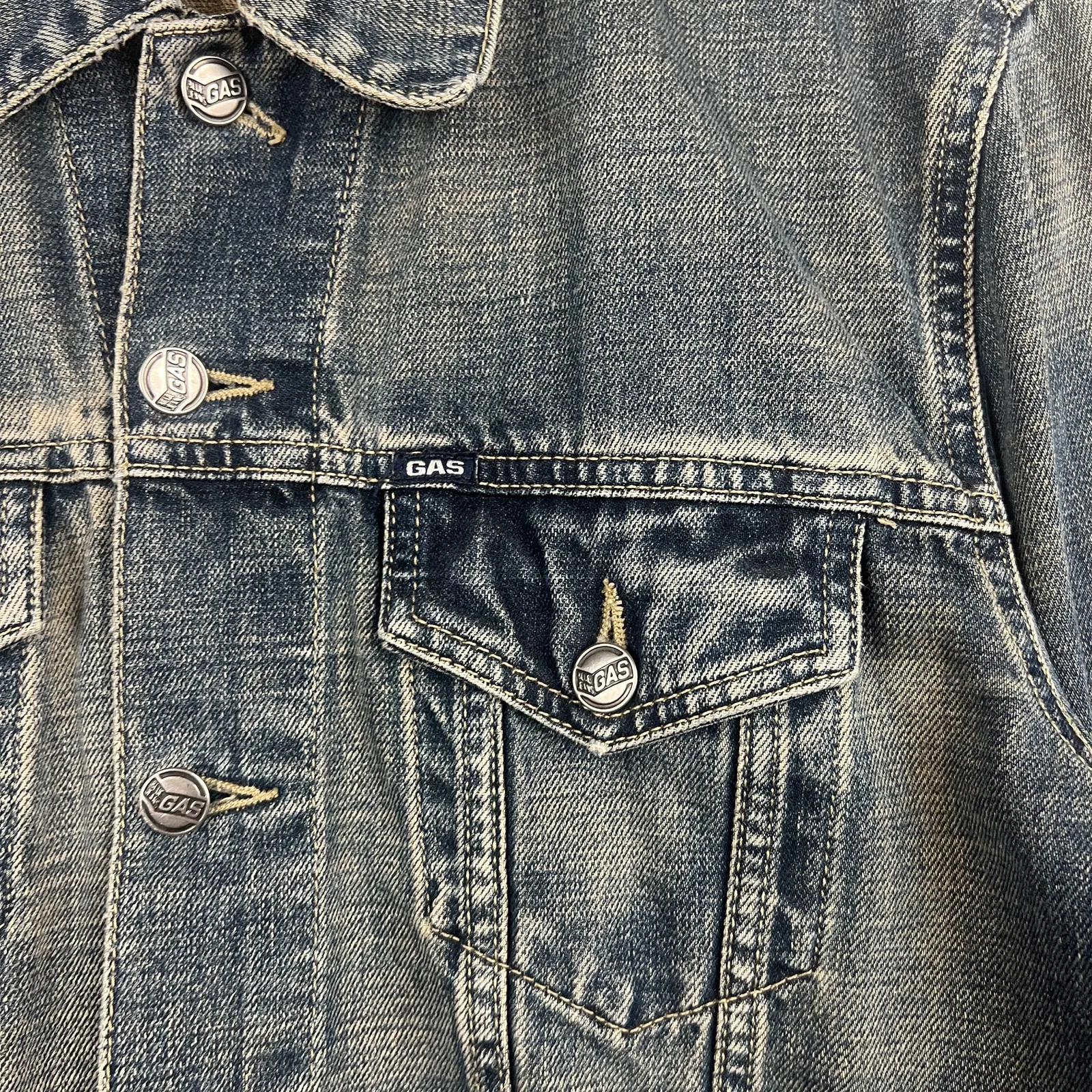 Gas — Giacca denim anni 2000 blu — 3