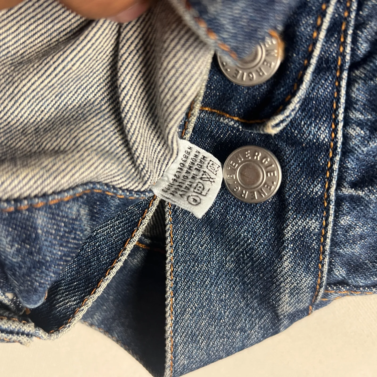 Energie — Giacca denim blu con tasche anni 90 — 7