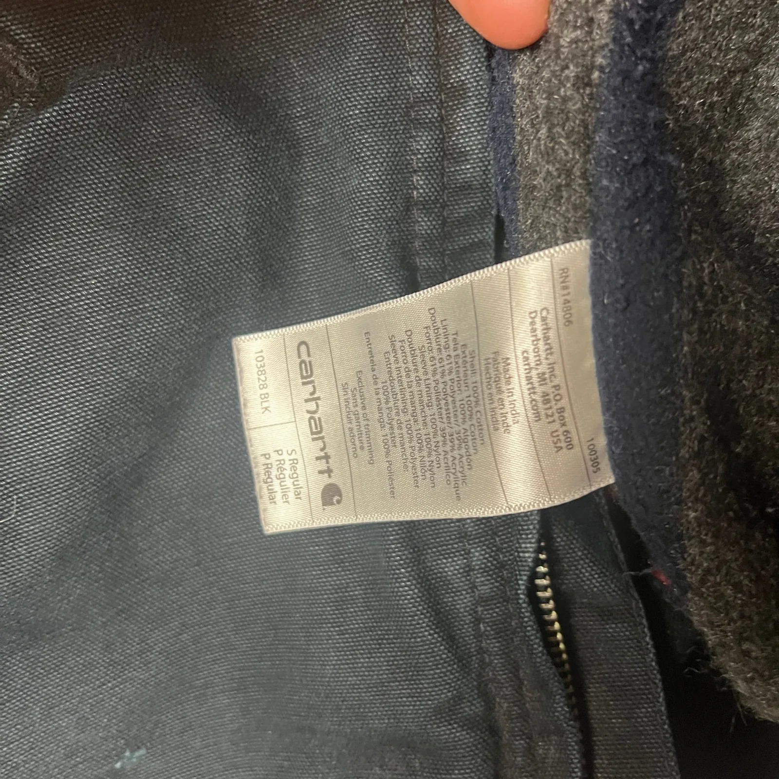 Carhartt — Black jacket with embroidery and 90s patina — 7