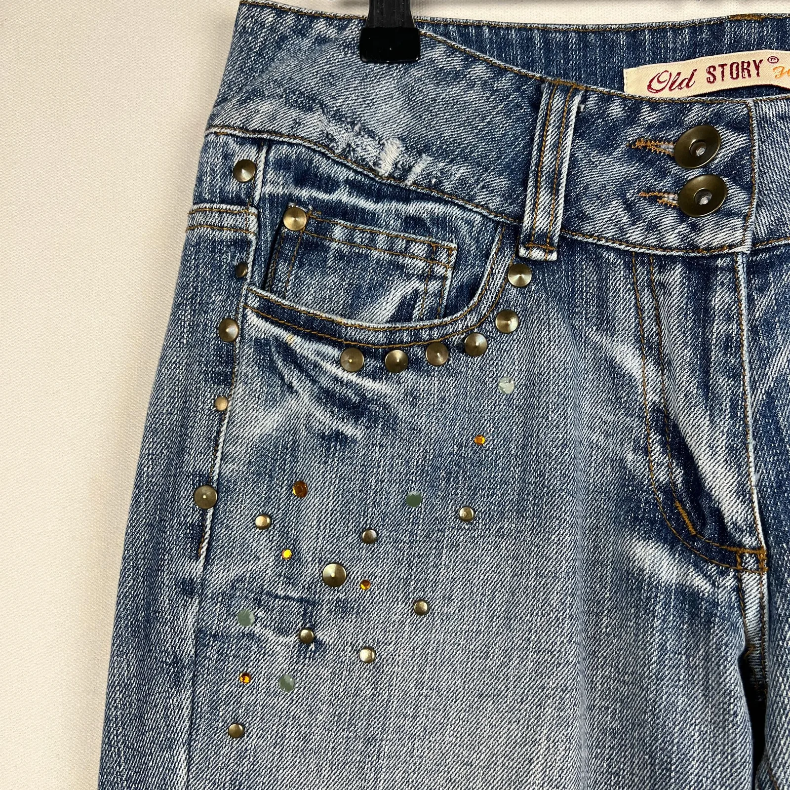 Old STORY — Jeans a zampa d'elefante anni 2000 blu