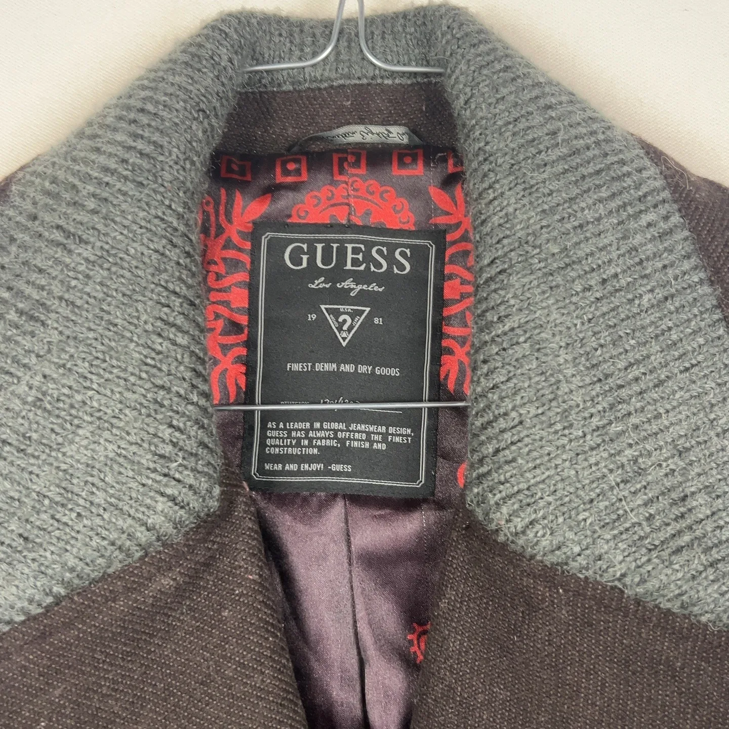GUESS — Giacca con collo in maglia anni 2000