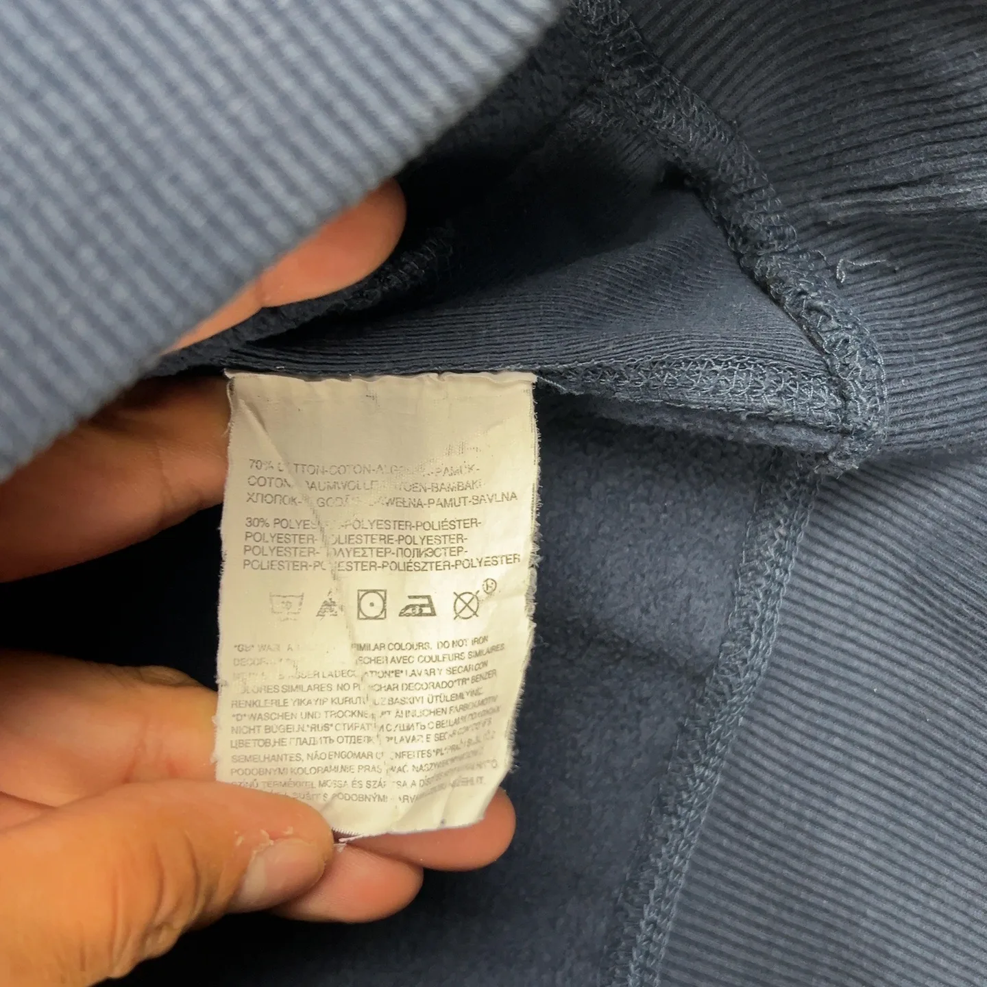 Levi's — Felpa con cappuccio classica blu — 5