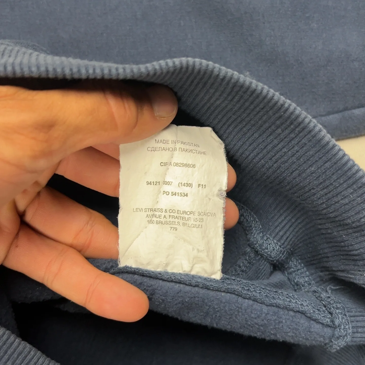 Levi's — Felpa con cappuccio classica blu — 6