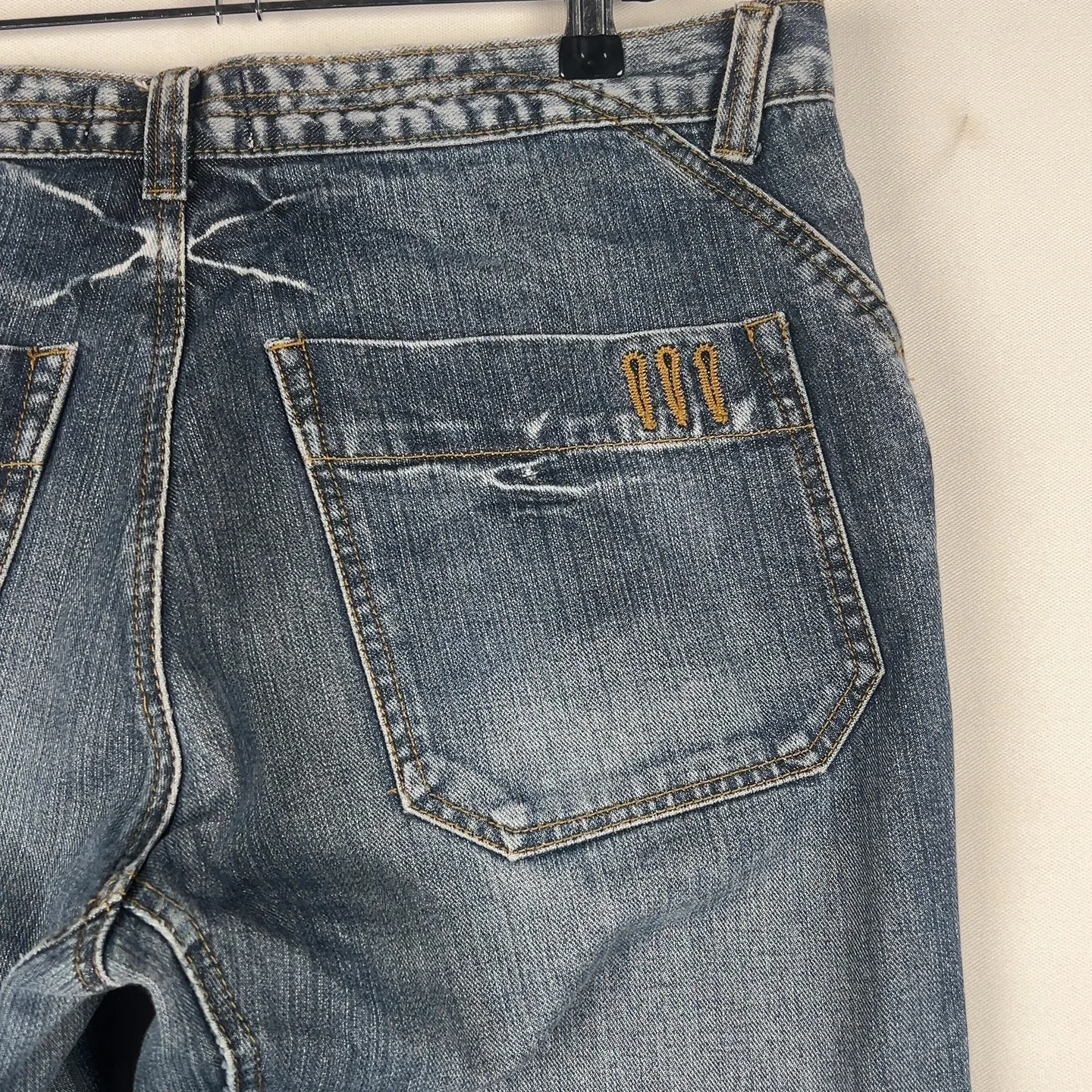 Wampum — Jeans uomo gamba dritta con tasche posteriori blu — 5
