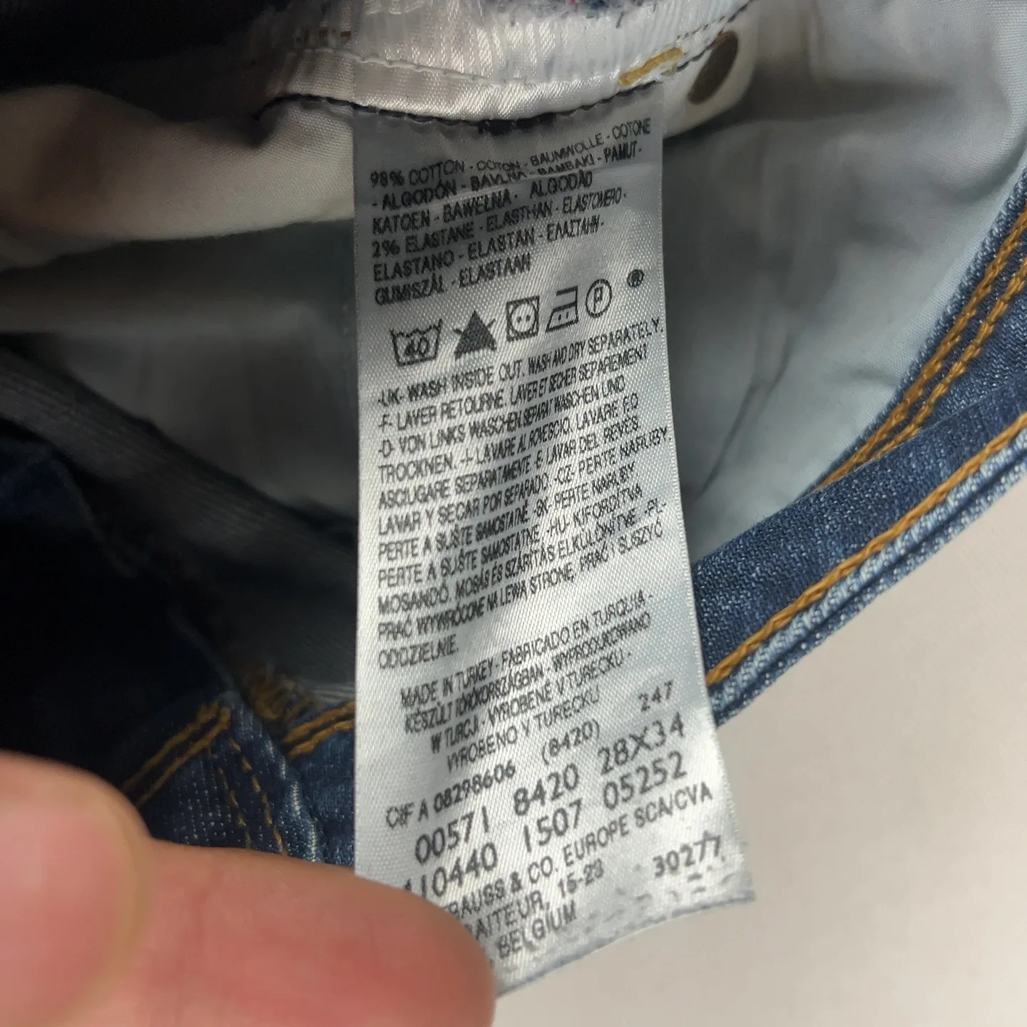Levi's 571 — Jeans gamba dritta con tasche posteriori blu — 6