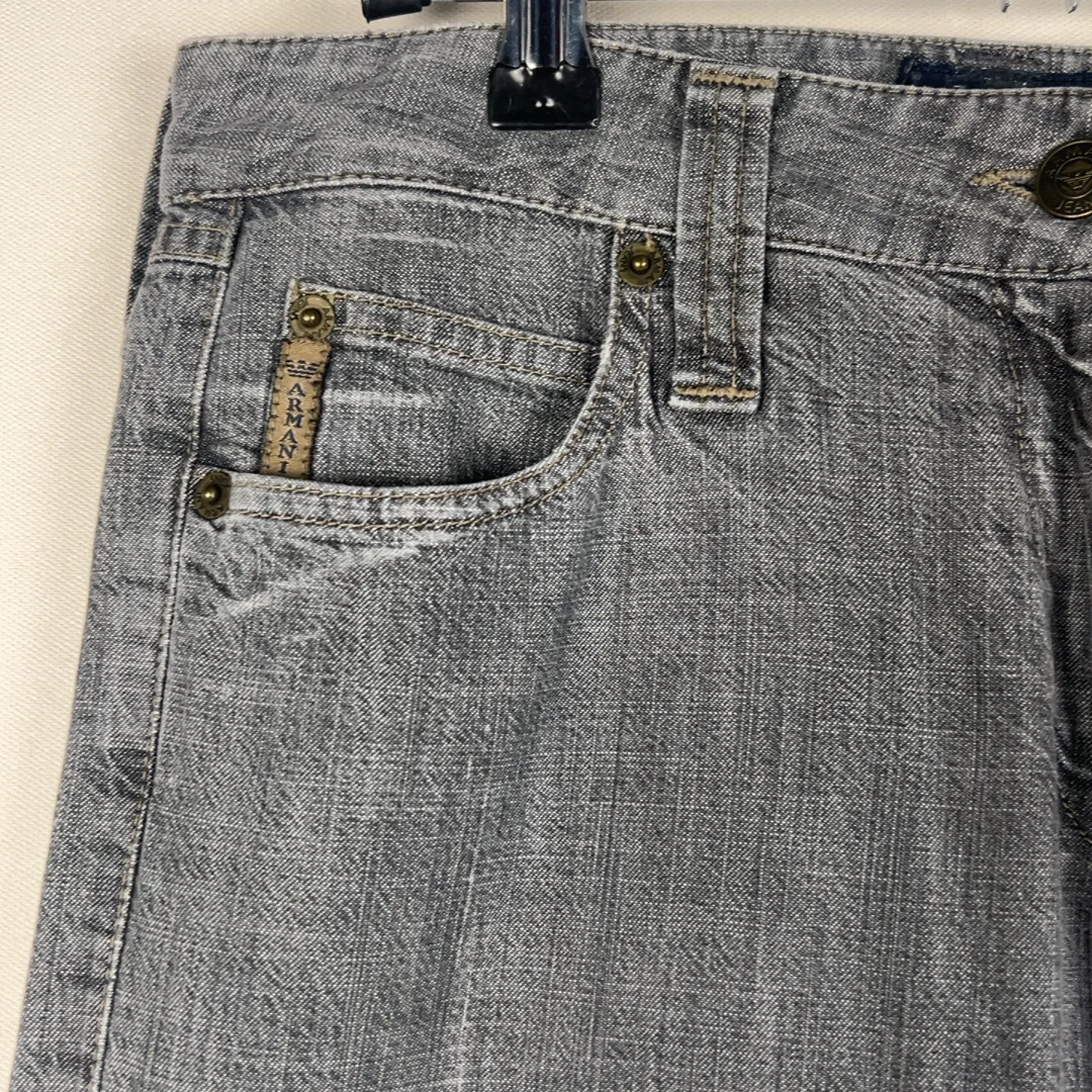 Emporio Armani — Jeans bootcut grigio — 2