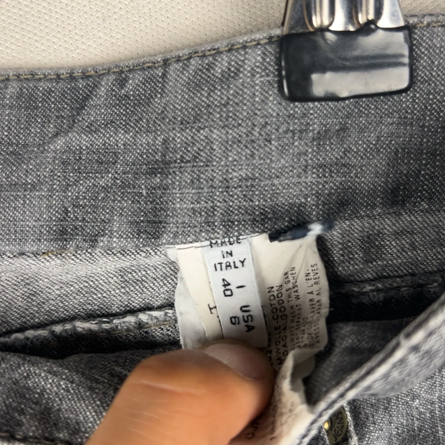 Emporio Armani — Jeans bootcut grigio — 4