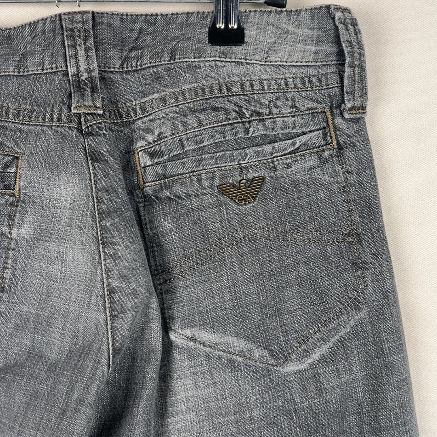 Emporio Armani — Jeans bootcut grigio — 6