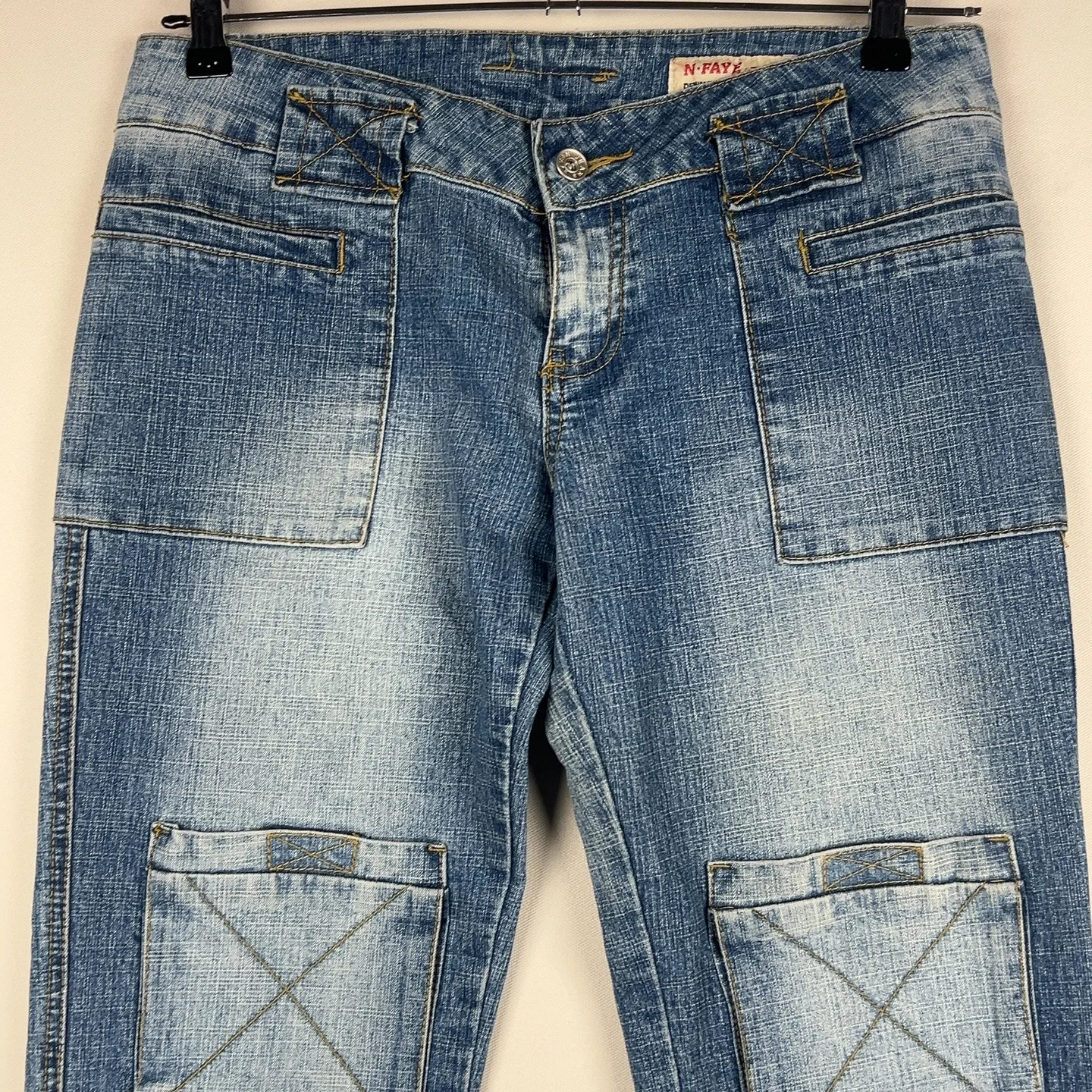 N·FAYE — Jeans gamba dritta con tasche laterali blu — 3