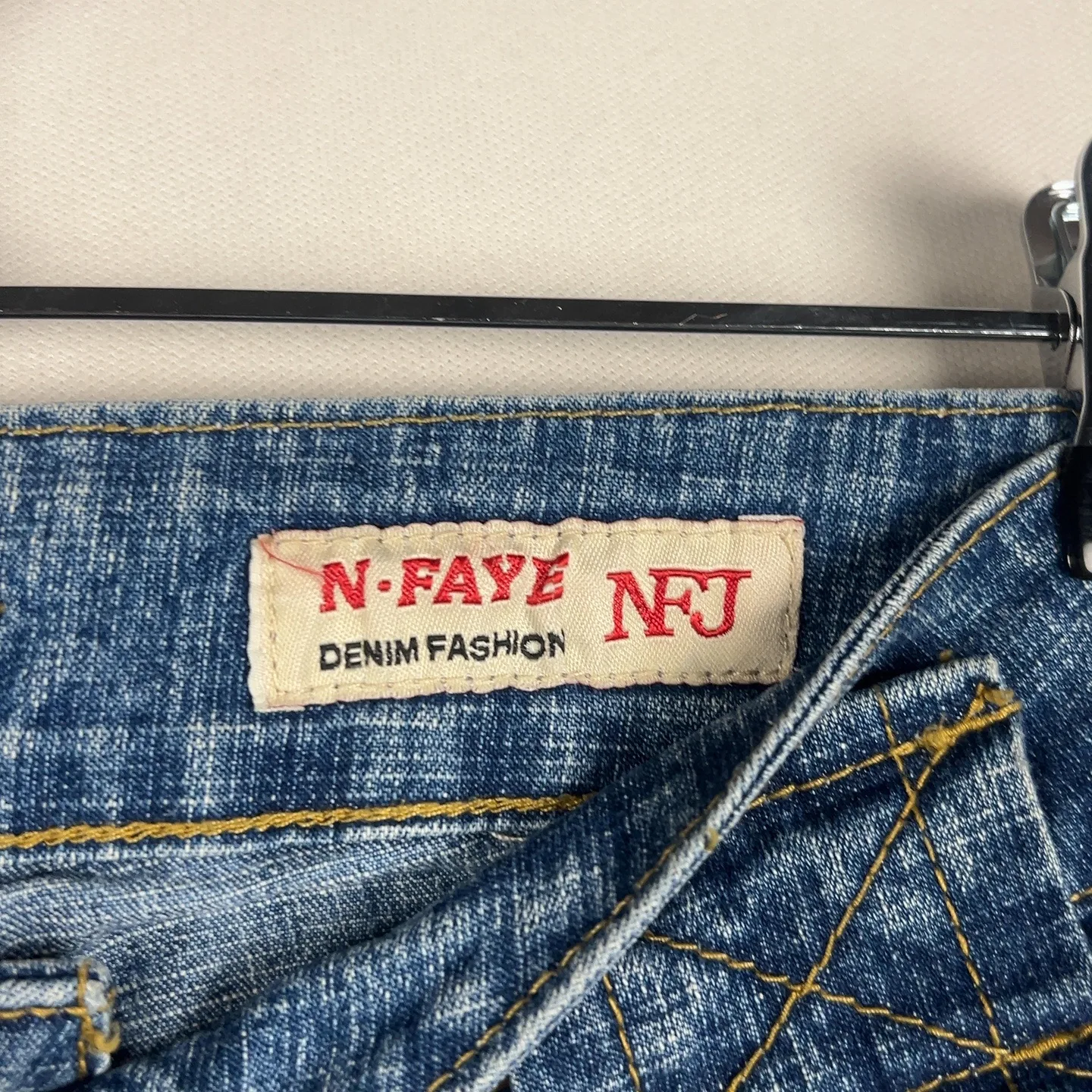 N·FAYE — Jeans gamba dritta con tasche laterali blu — 5