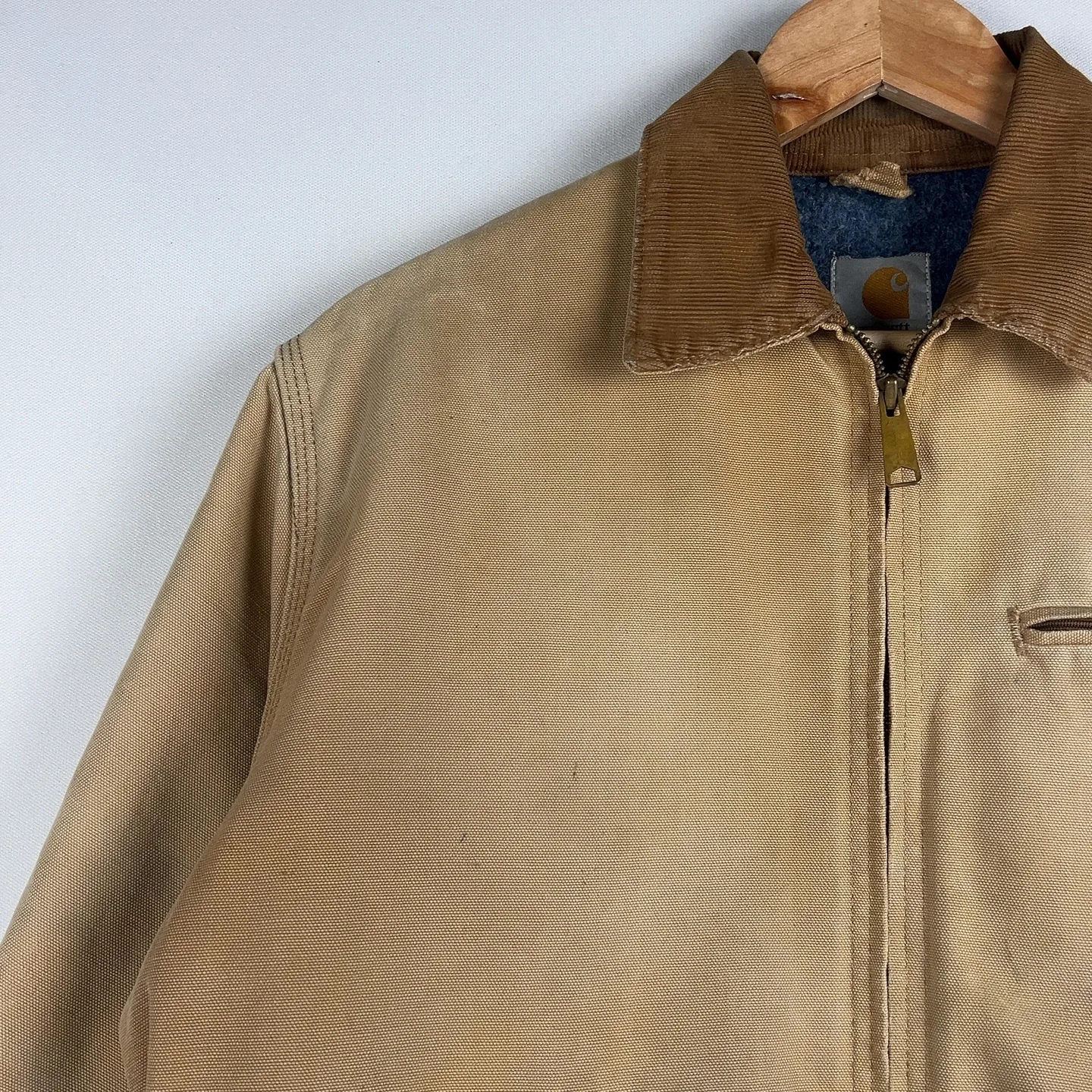 Carhartt Detroit — Giacca da lavoro marrone con zip e tasche laterali — 5