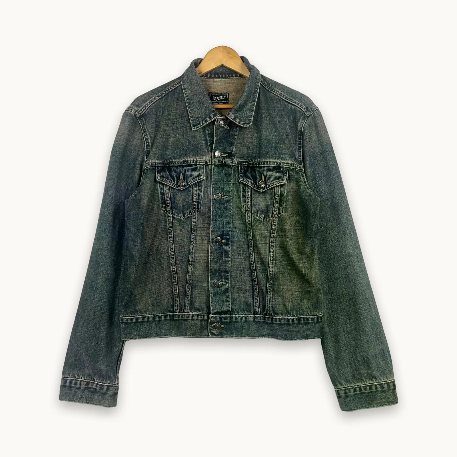 Gas — Giacca denim anni 2000 blu