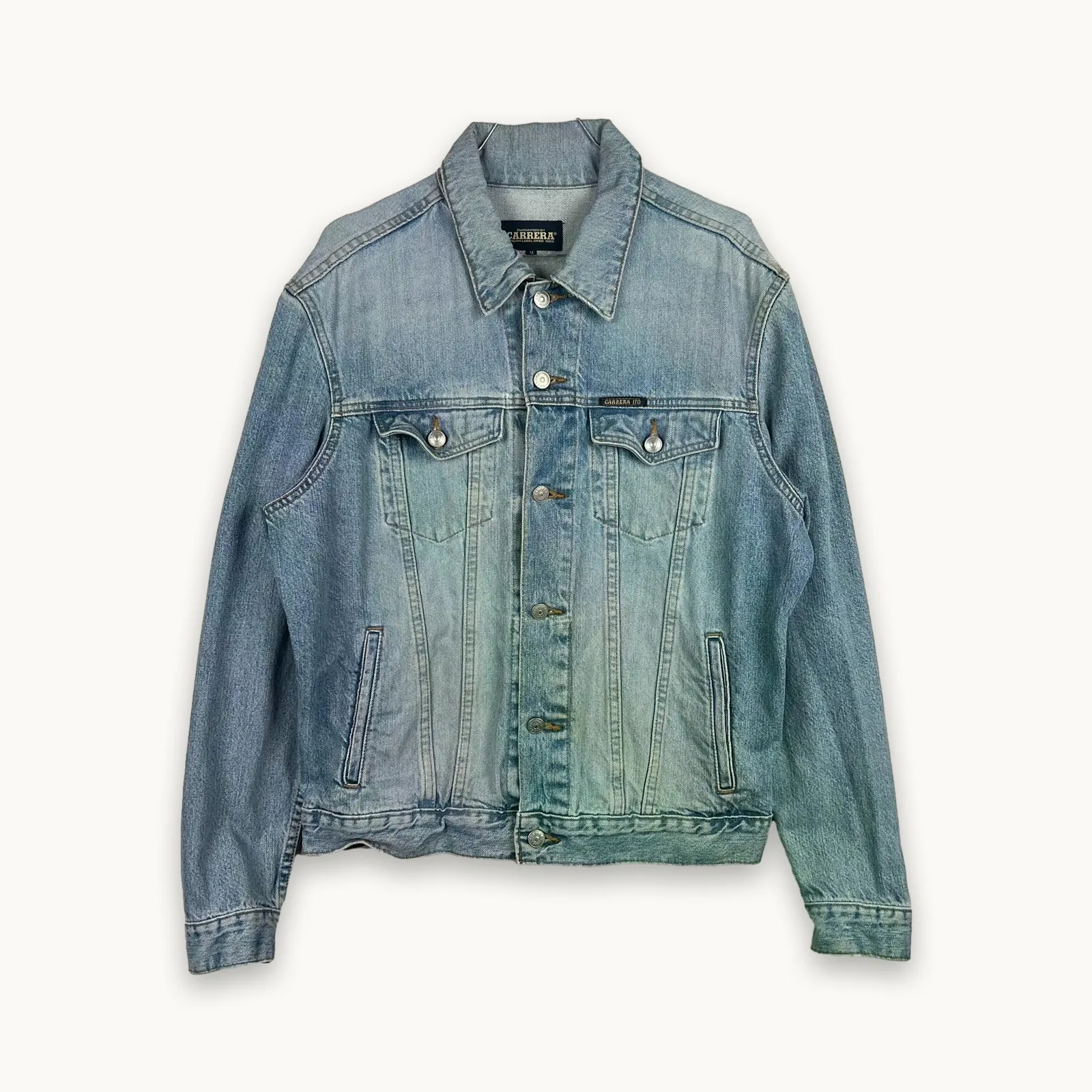 Carrera — Giacca denim anni 90 blu chiaro