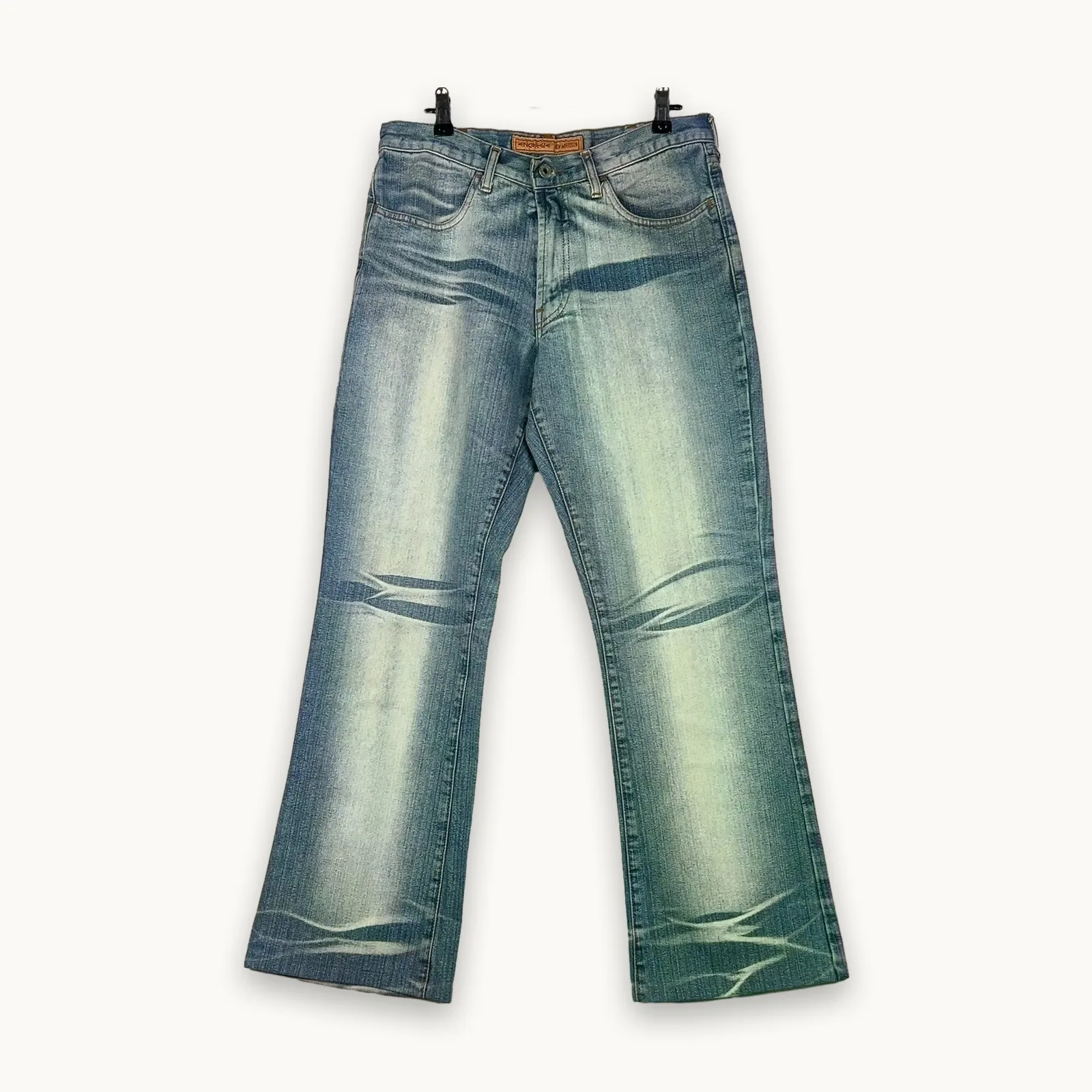 ENERGIE — Jeans bootcut con tasche posteriori blu