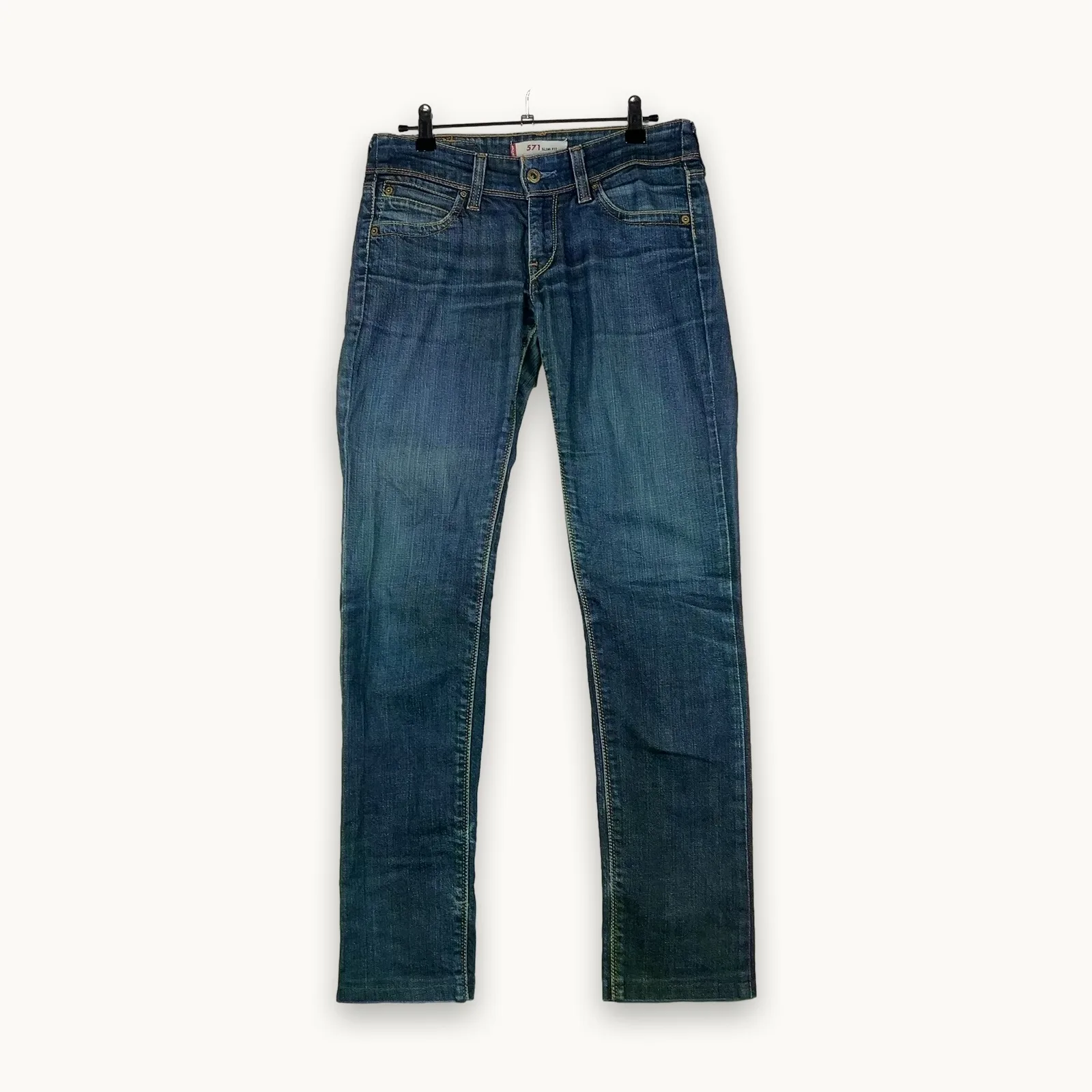 Levi's 571 — Jeans gamba dritta con tasche posteriori blu
