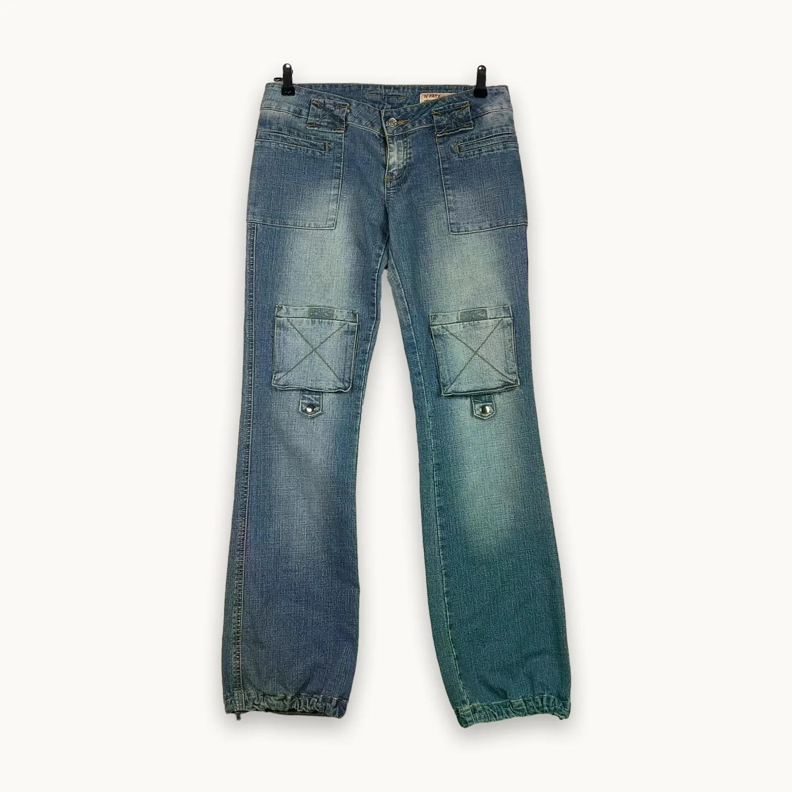 N·FAYE — Jeans gamba dritta con tasche laterali blu