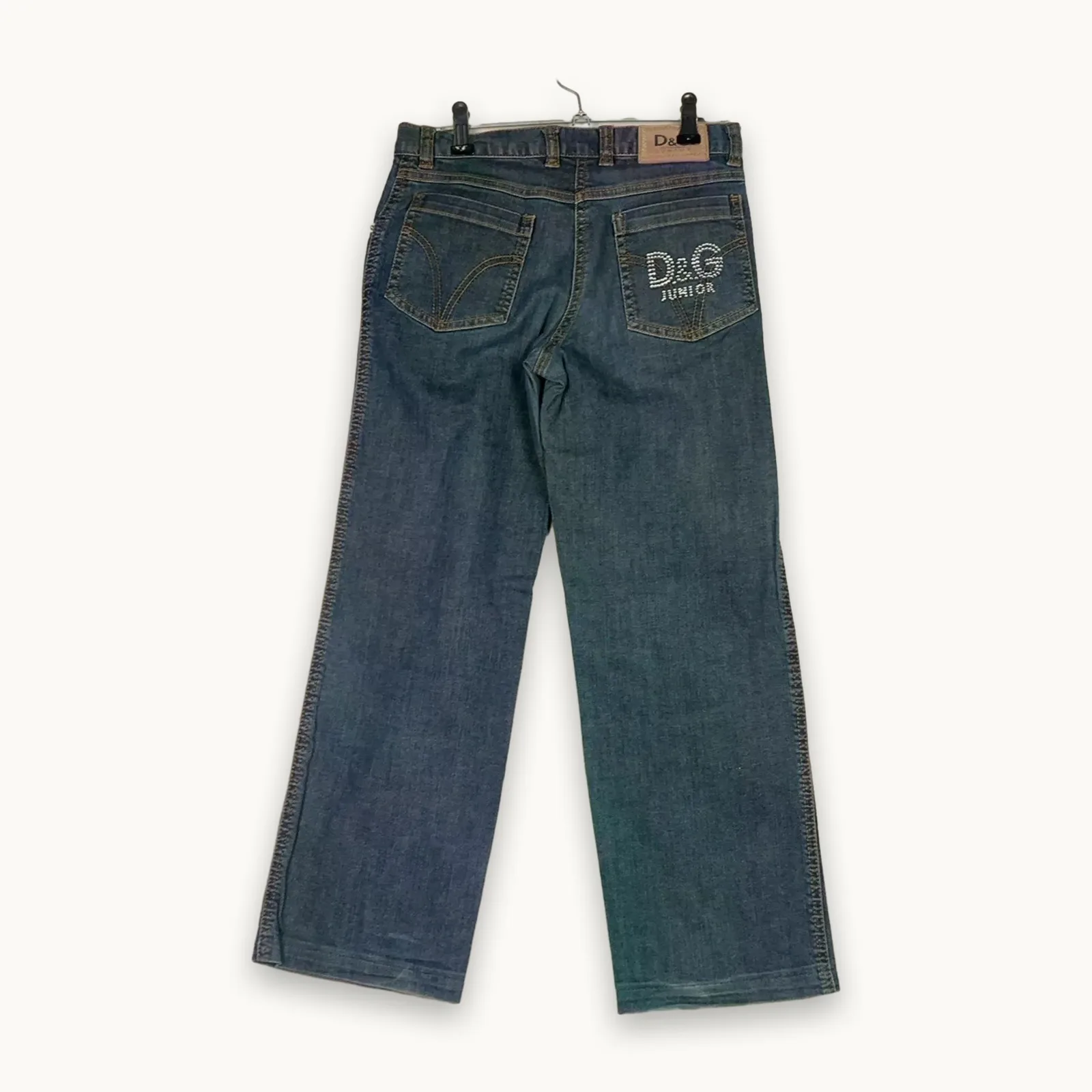Dolce & Gabbana — Jeans gamba dritta con tasche laterali blu — 7