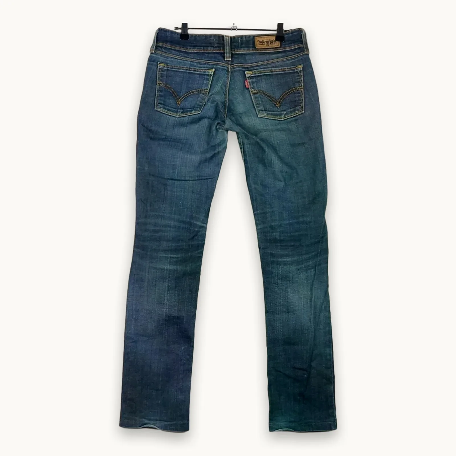 Levi's 571 — Jeans gamba dritta con tasche posteriori blu — 4