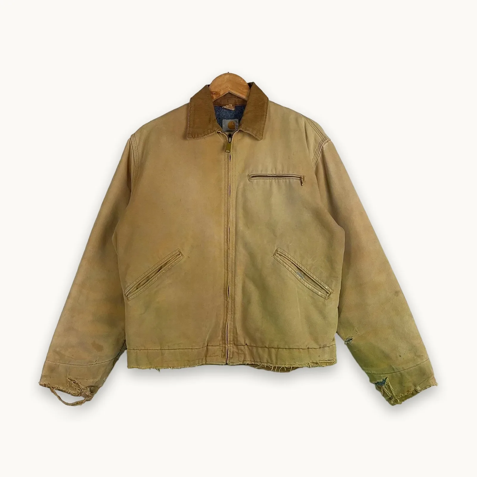 Carhartt Detroit — Brown work jacket with zip and side pockets