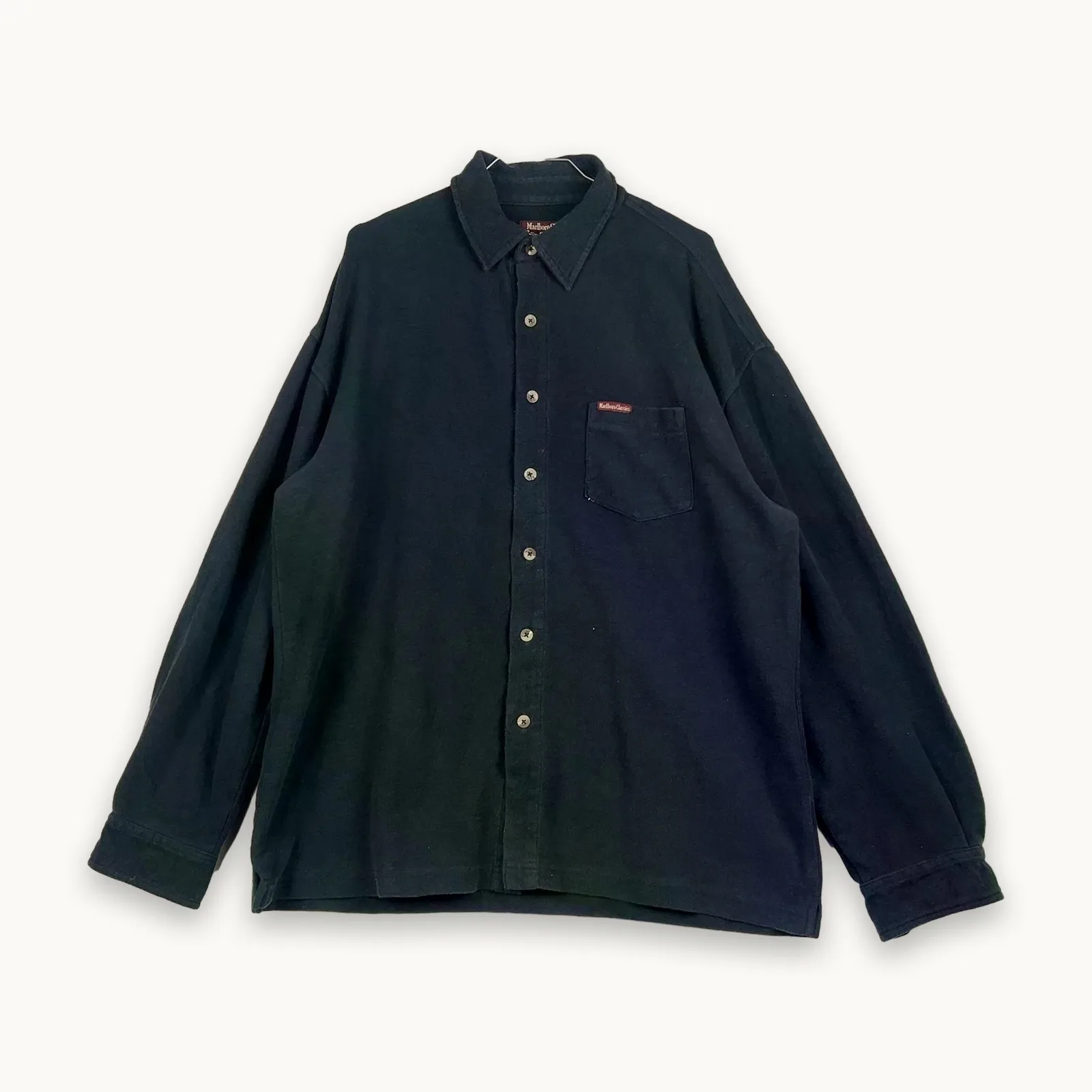 Marlboro — Camicia collo a punta con tasche blu