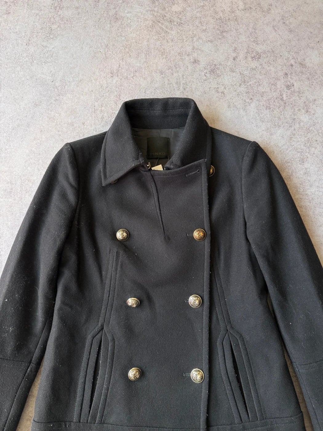 Pinko — Cappotto doppiopetto anni 2000 nero — 2