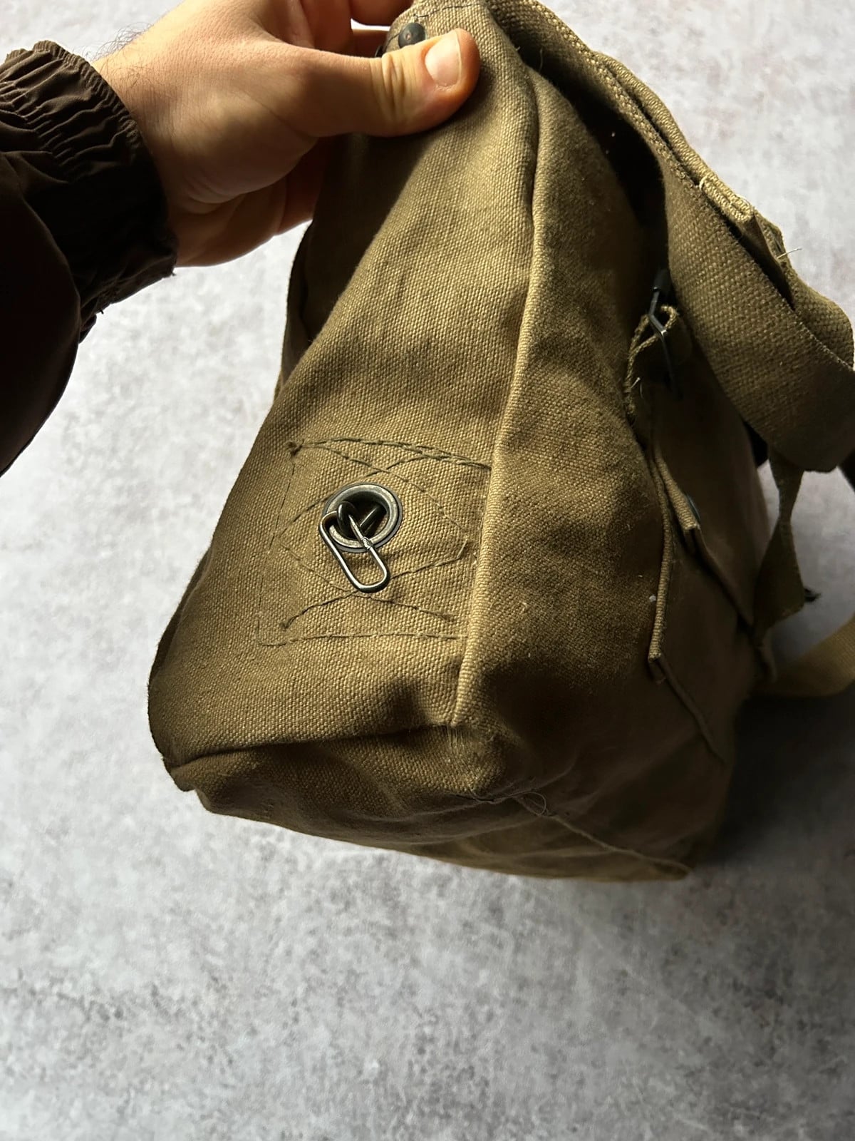 Esercito — Borsa a tracolla vintage anni 90 verde oliva — 9
