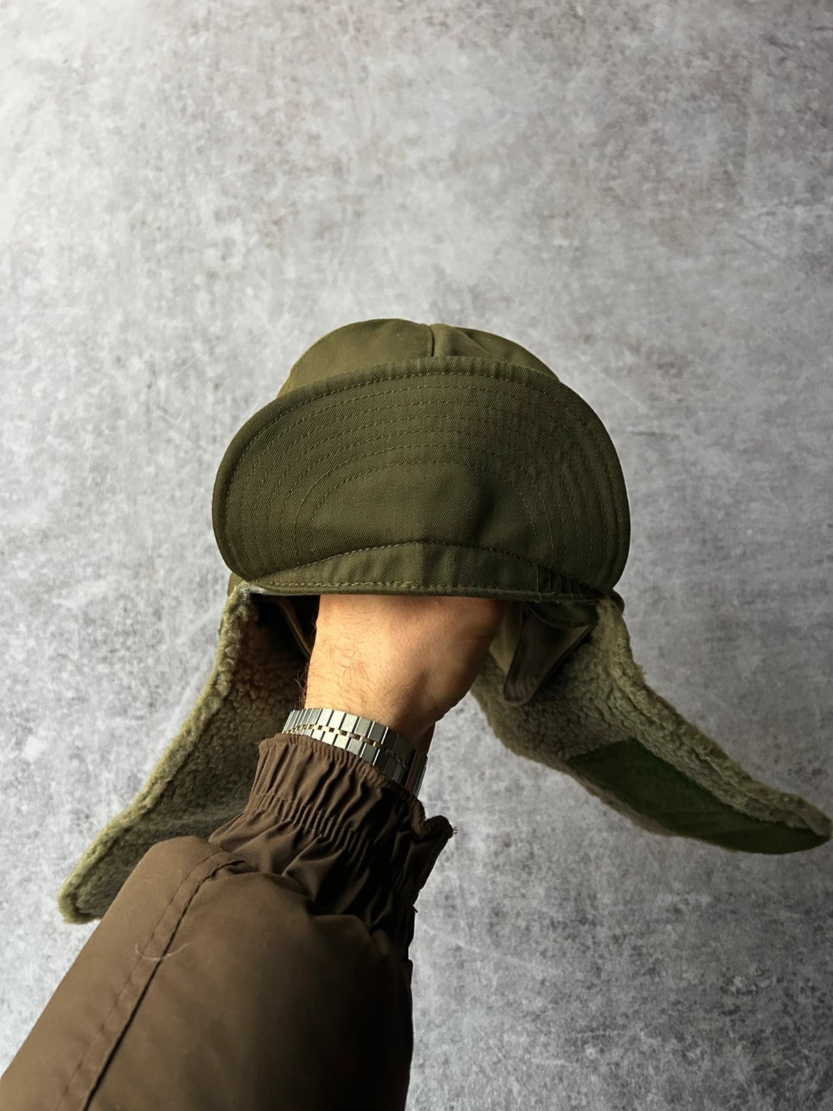 Esercito — Berretto invernale con paraorecchie verde — 10