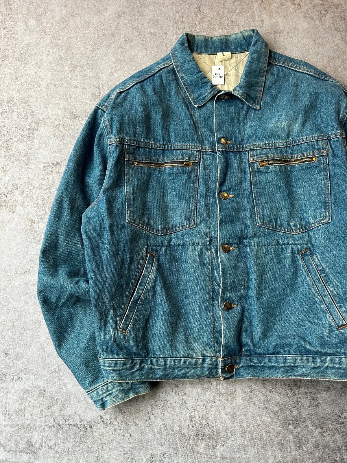 Denim — Giacca denim anni 90 blu chiaro — 2