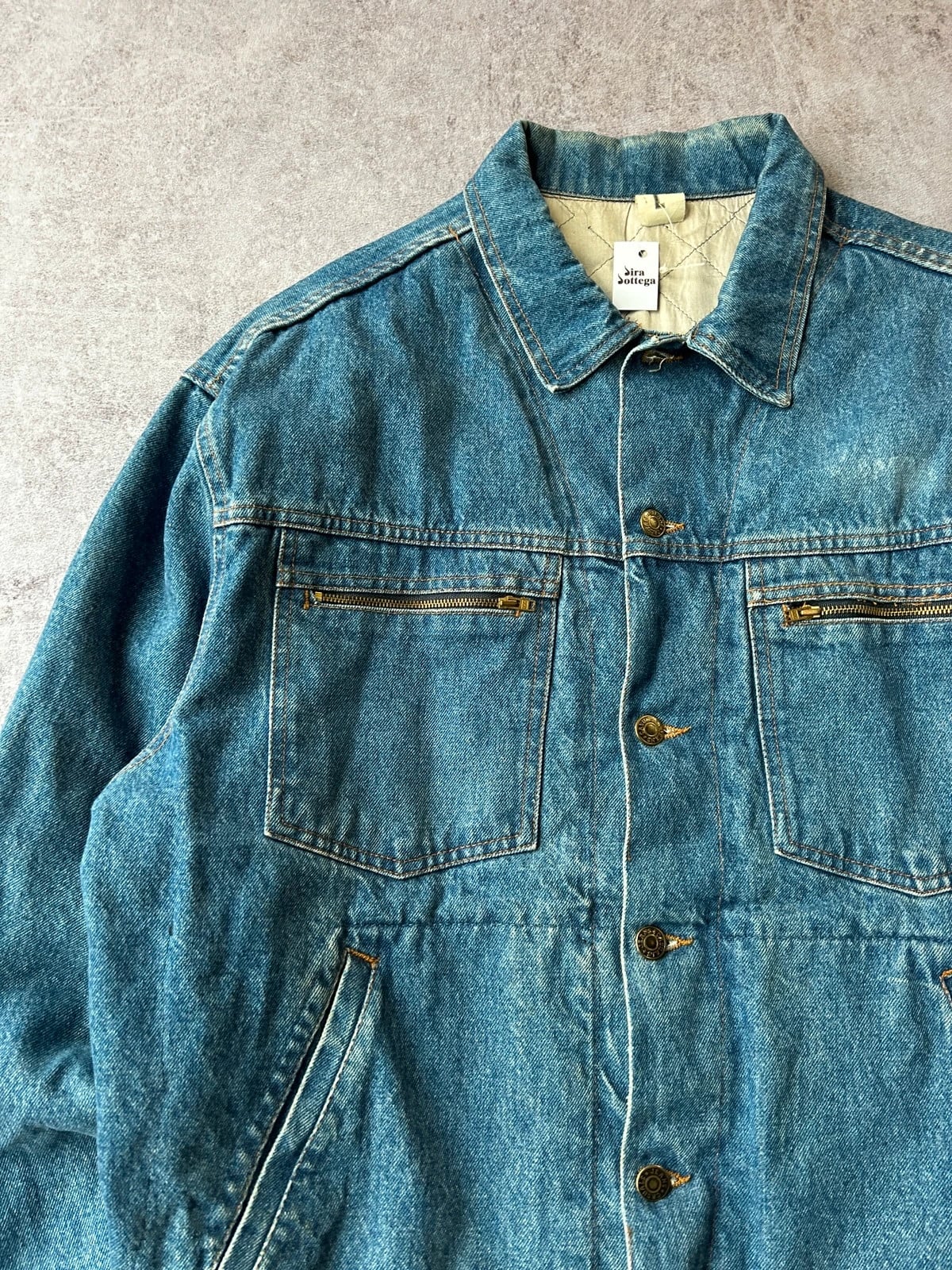 Denim — Giacca denim anni 90 blu chiaro — 4