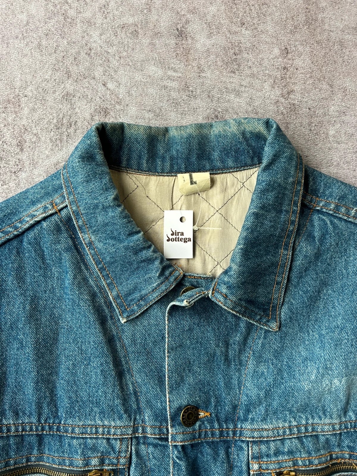 Denim — Giacca denim anni 90 blu chiaro — 7
