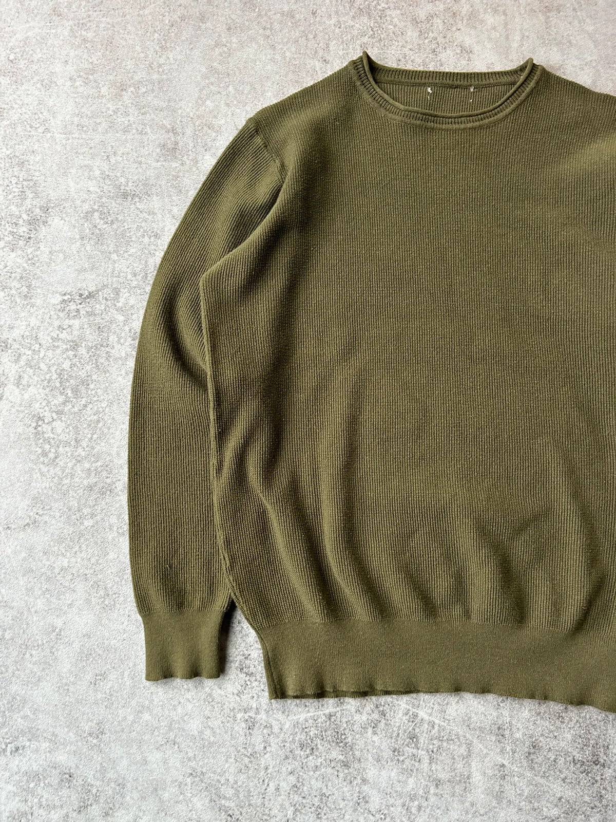 Vintage Dressing — Maglione in cotone anni 90 verde oliva