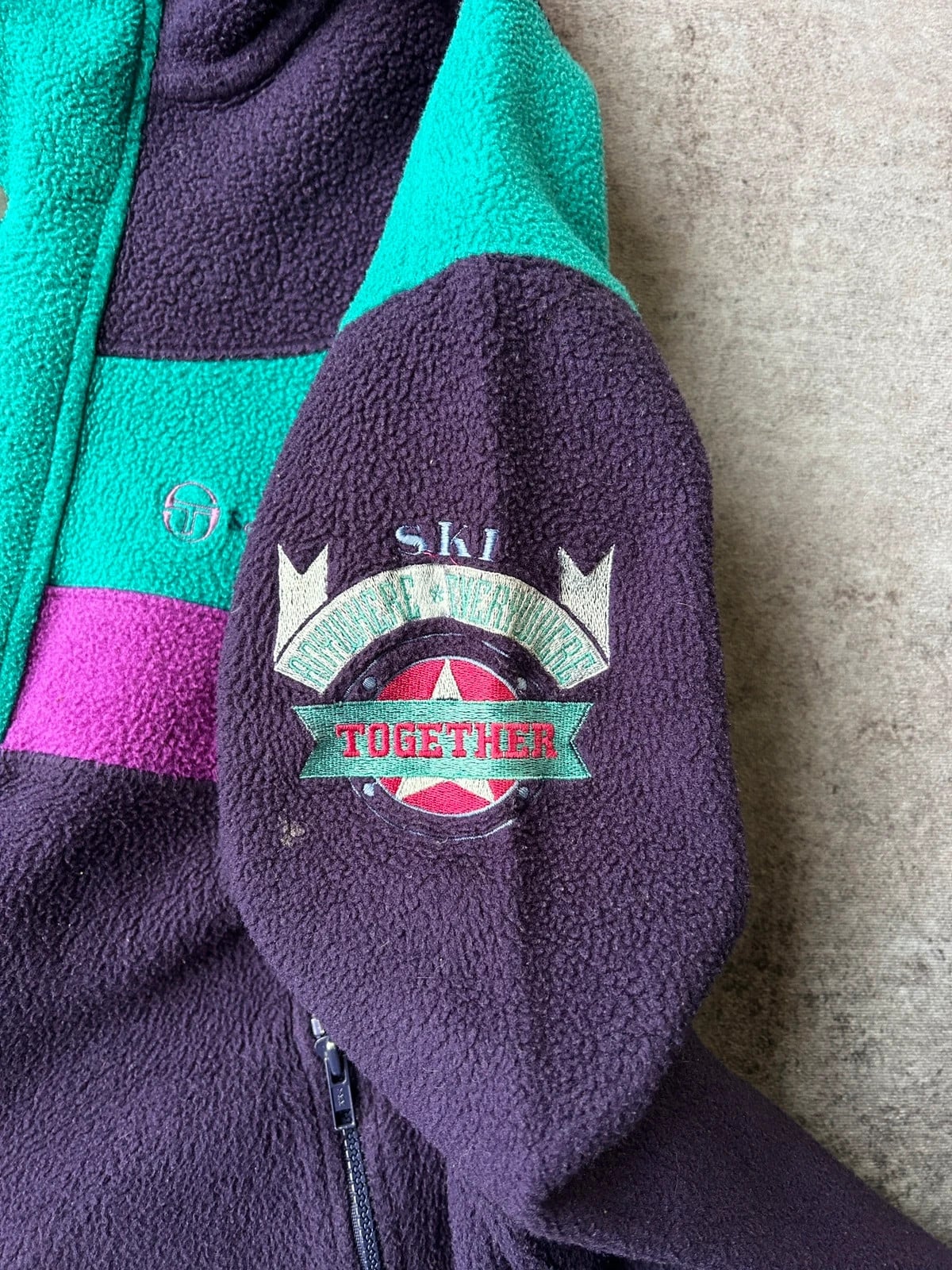 Sergio Tacchini — Pile anni 90 viola e verde — 7