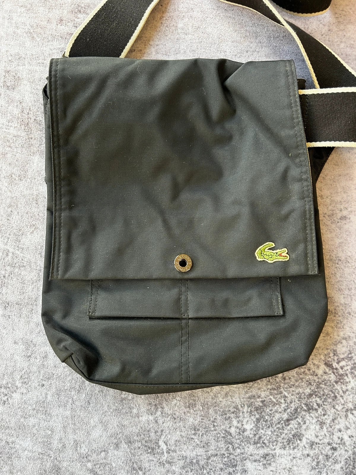 Lacoste — Borsa a tracolla anni 2000 nera — 2