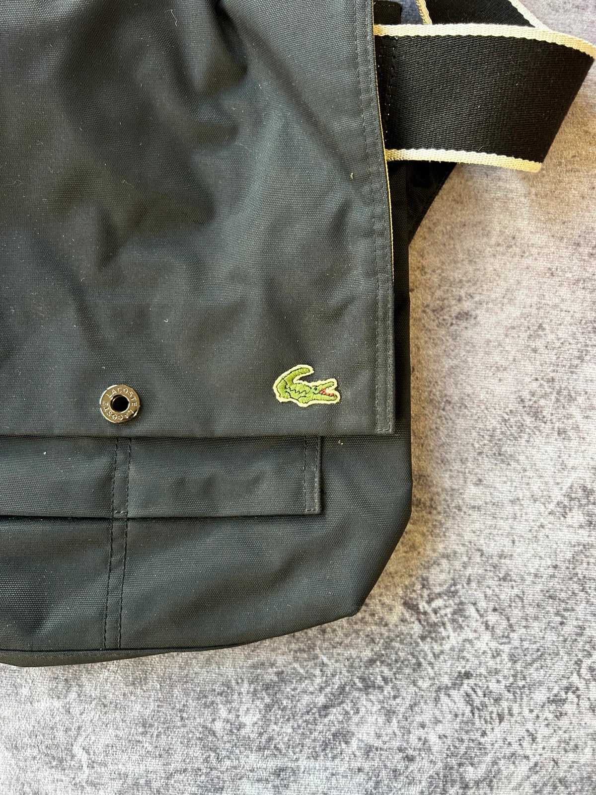 Lacoste — Borsa a tracolla anni 2000 nera — 3