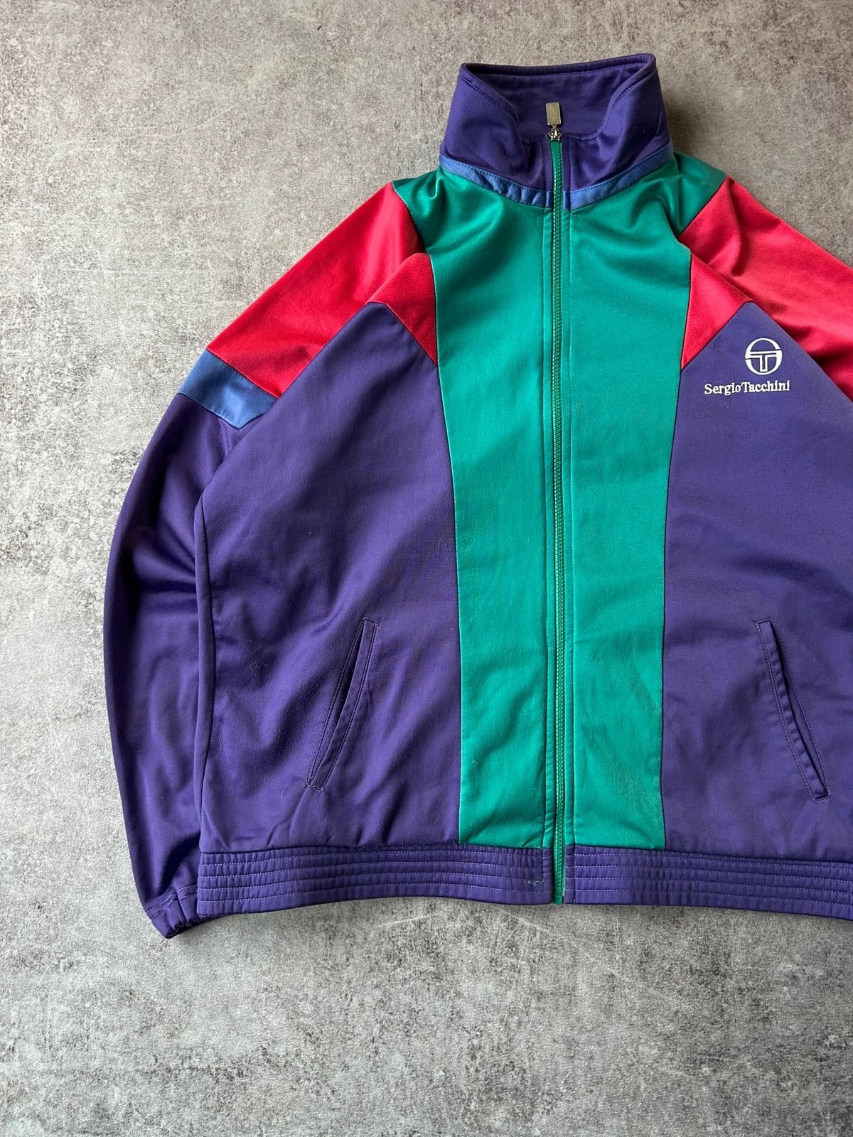 Sergio Tacchini — Tuta sportiva anni 90 viola verde rosso — 2