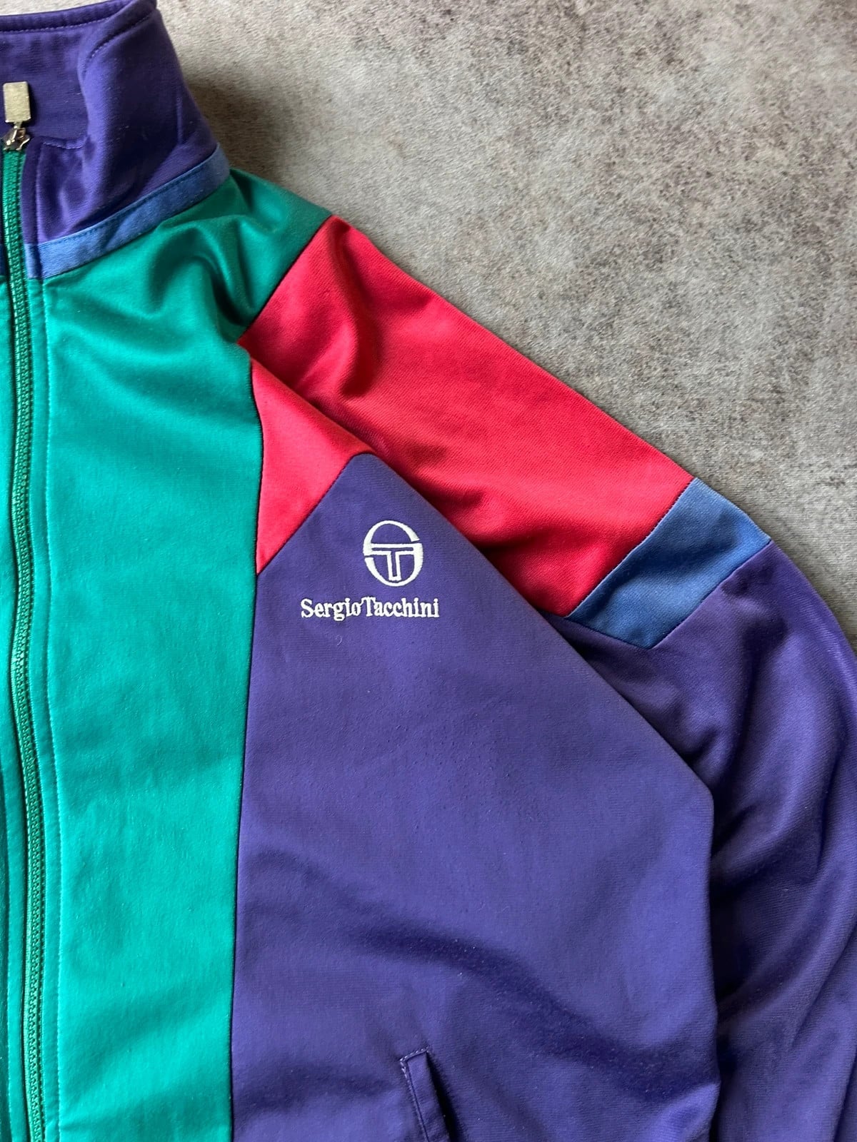 Sergio Tacchini — Tuta sportiva anni 90 viola verde rosso — 4