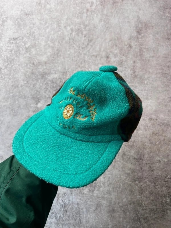 Vintage Dressing — Cappellino in pile anni 90 verde — 2