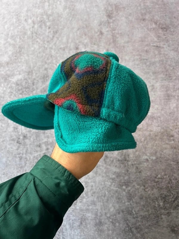 Vintage Dressing — Cappellino in pile anni 90 verde — 4