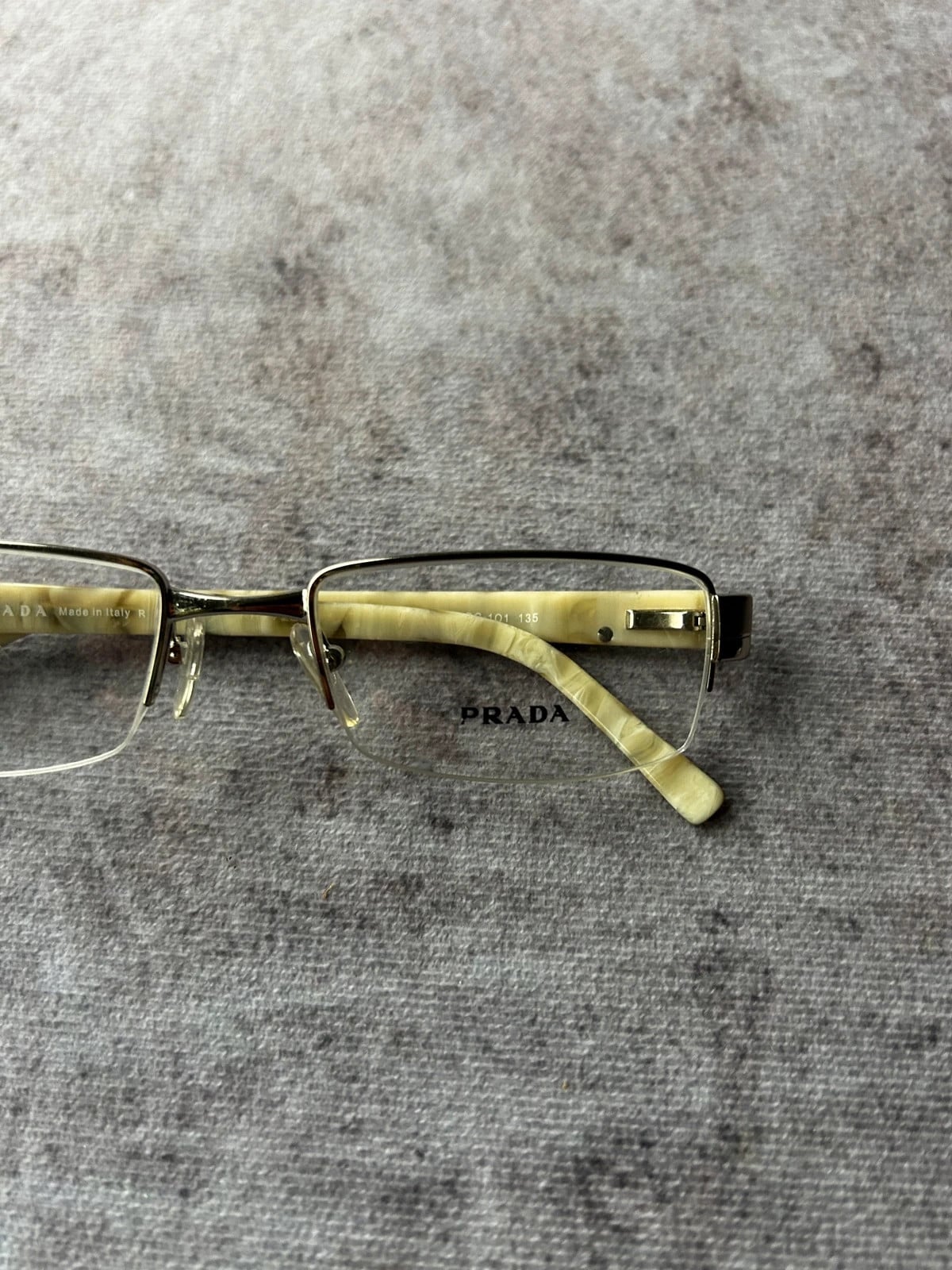 Prada — Occhiali da vista rimless anni 2000 havana — 3