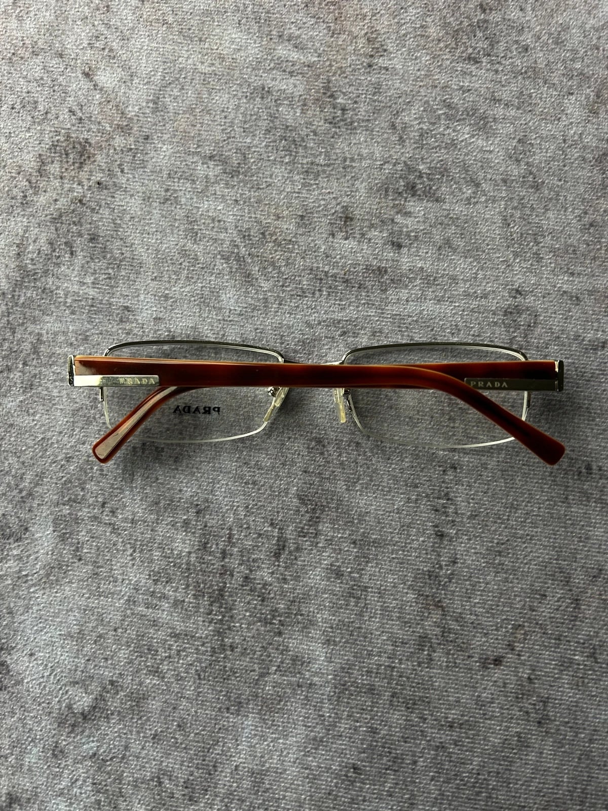 Prada — Occhiali da vista rimless anni 2000 havana — 4