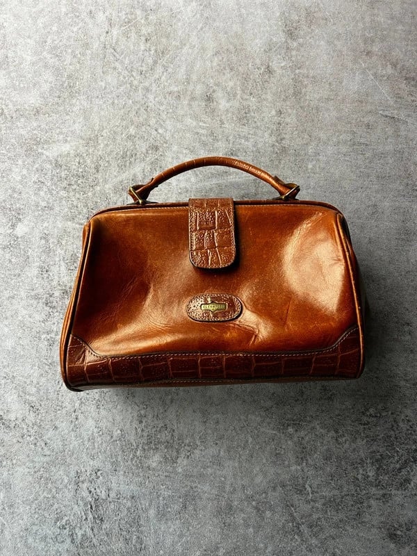 El Campero — Borsa in pelle vintage anni 80 marrone