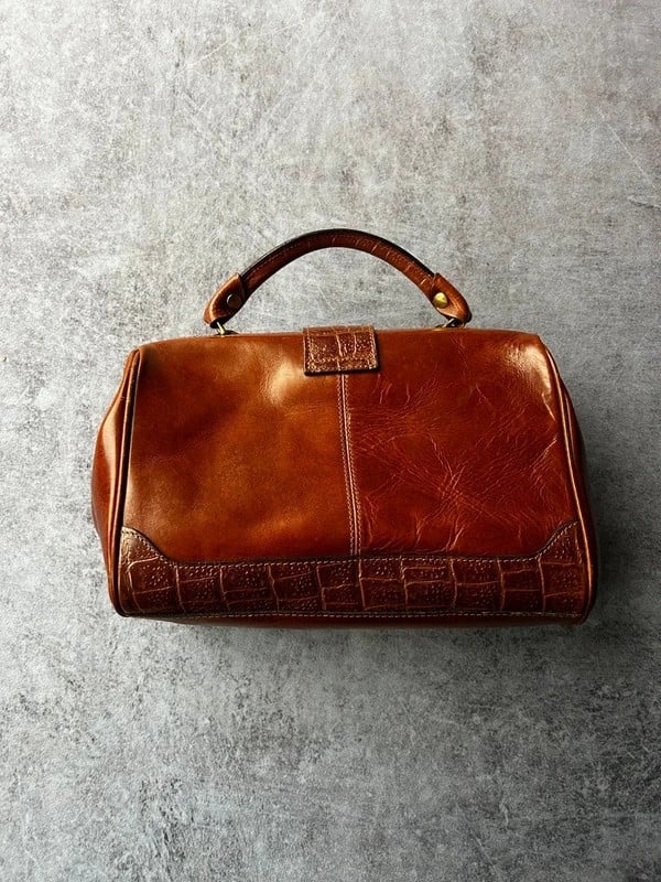 El Campero — Borsa in pelle vintage anni 80 marrone