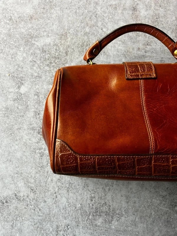El Campero — Borsa in pelle vintage anni 80 marrone