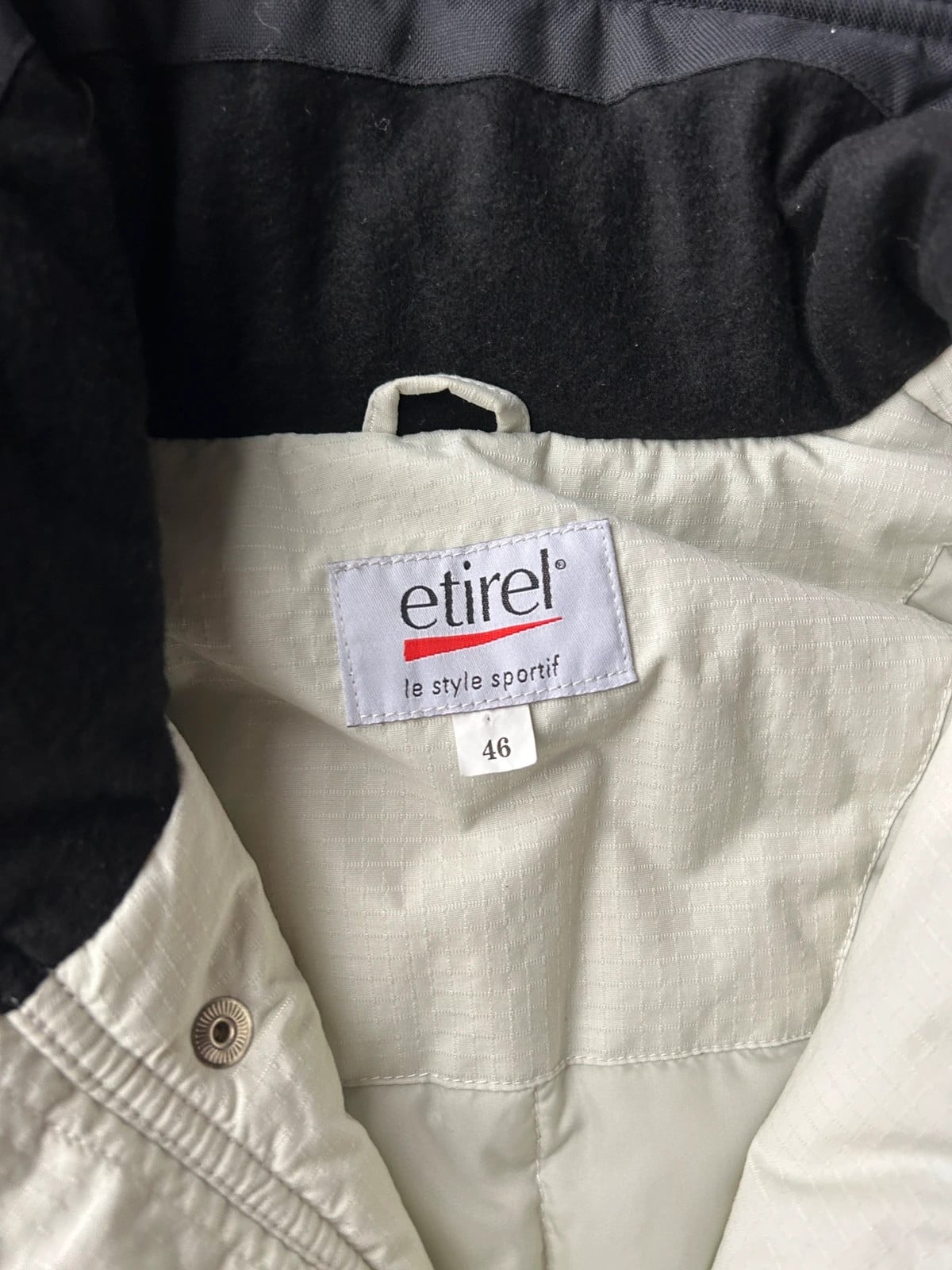 Etirel — Giacca tecnica da sci anni 90 bianca e nera — 7