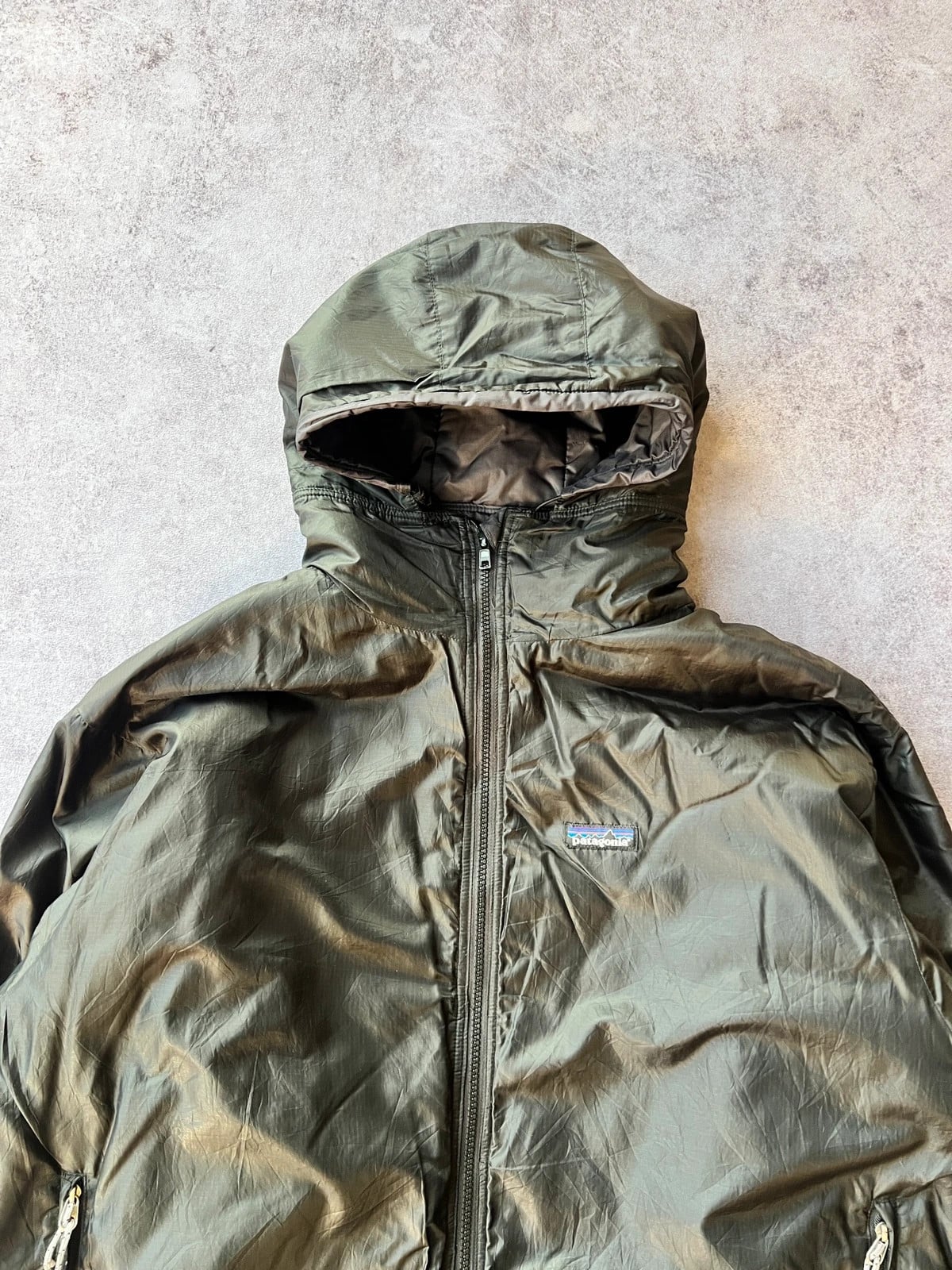 Patagonia — Giacca con cappuccio anni 2000 verde oliva — 2