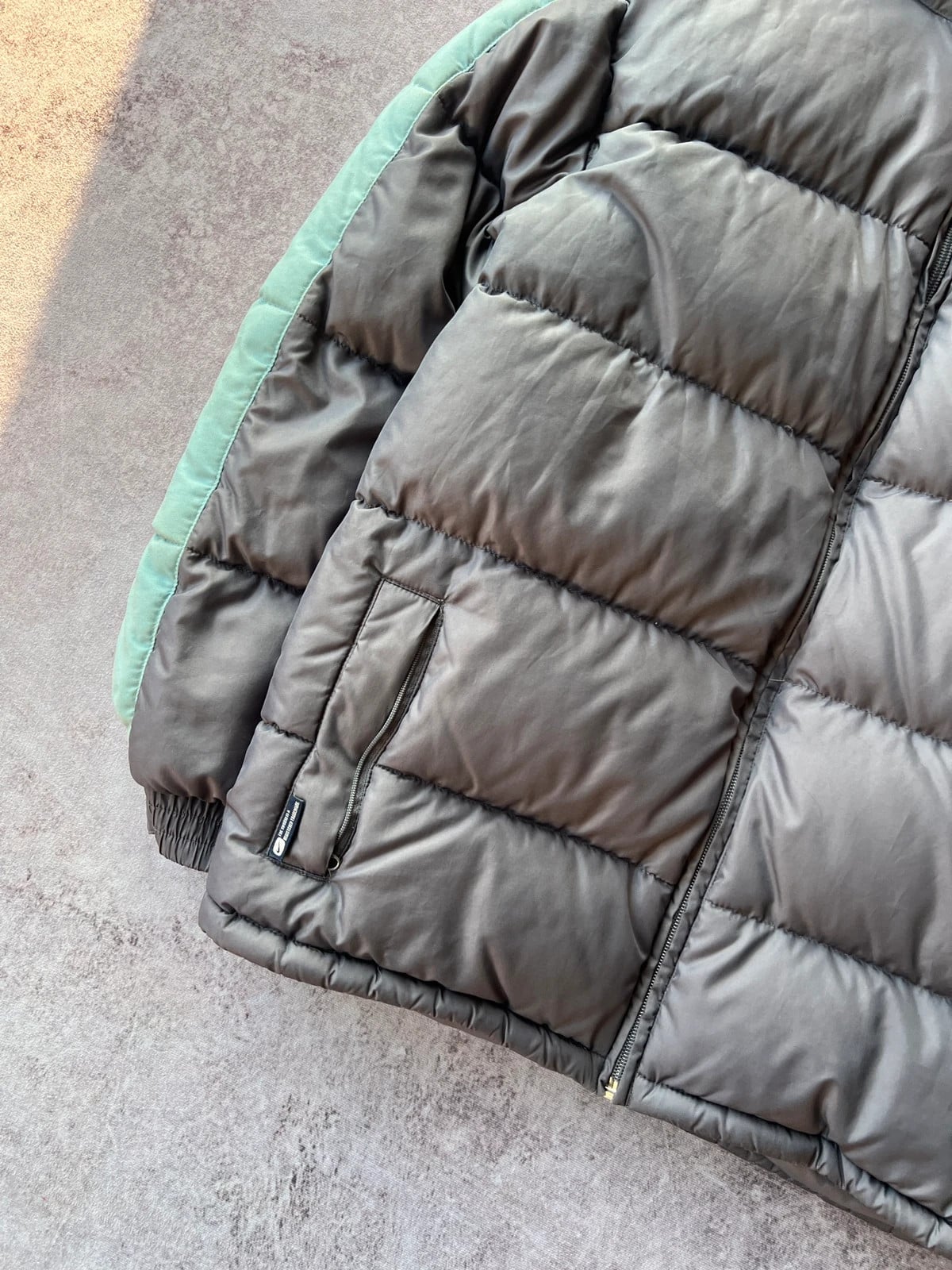 Nike — Giacca puffer anni 2000 grigia e turchese — 5