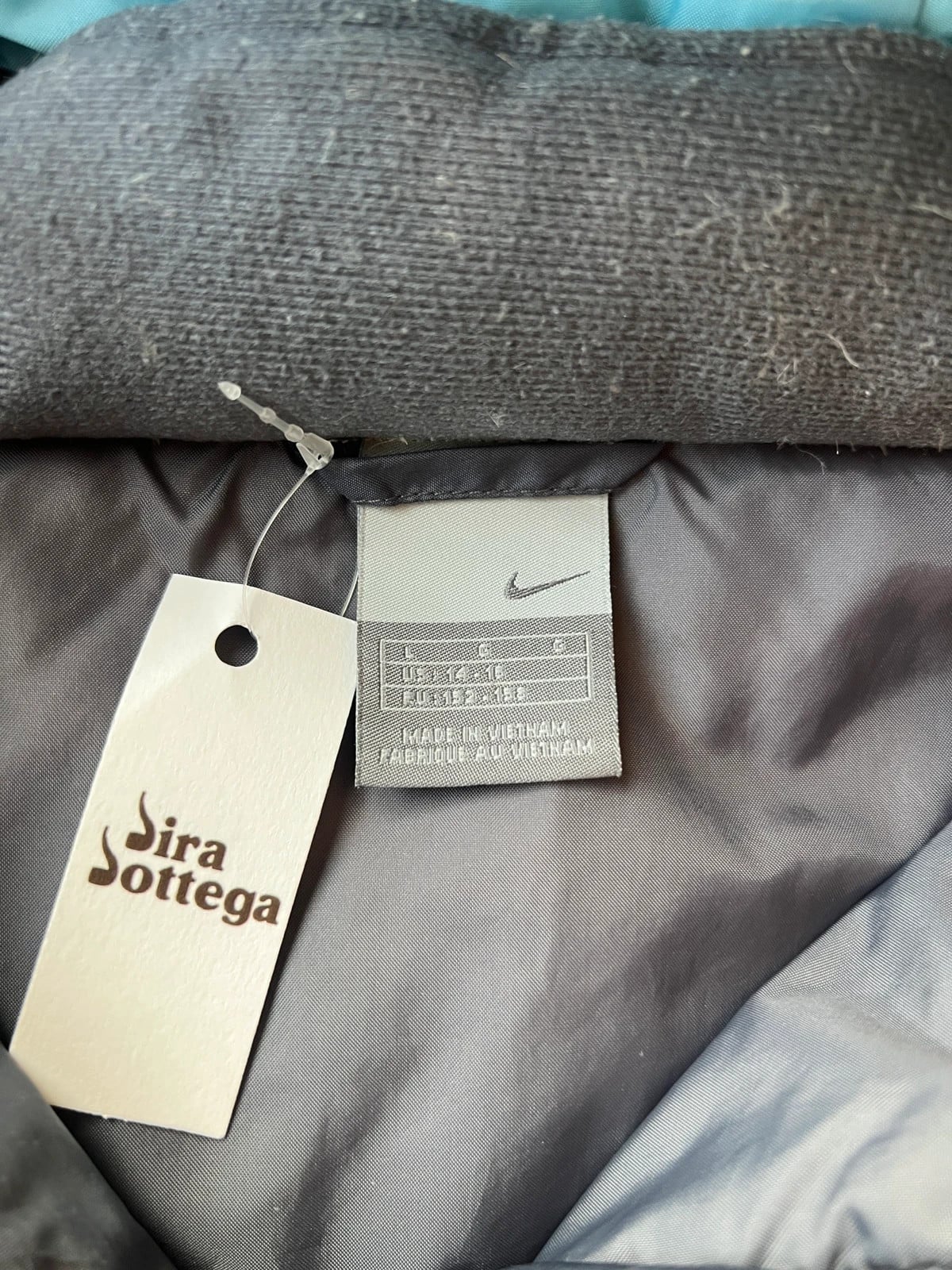 Nike — Giacca puffer anni 2000 grigia e turchese — 6