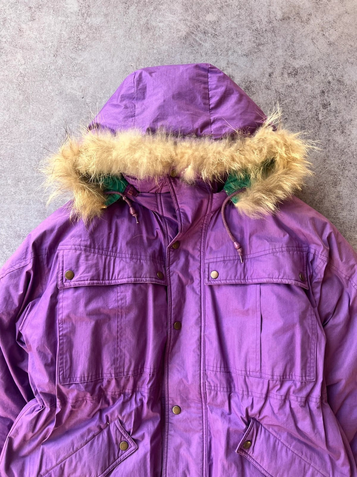 Jira — Giacca invernale con cappuccio anni 90 viola — 2