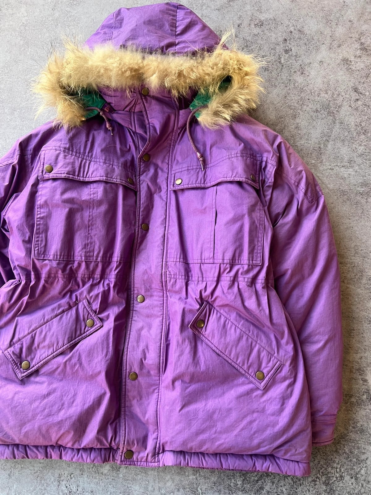 Jira — Giacca invernale con cappuccio anni 90 viola — 4